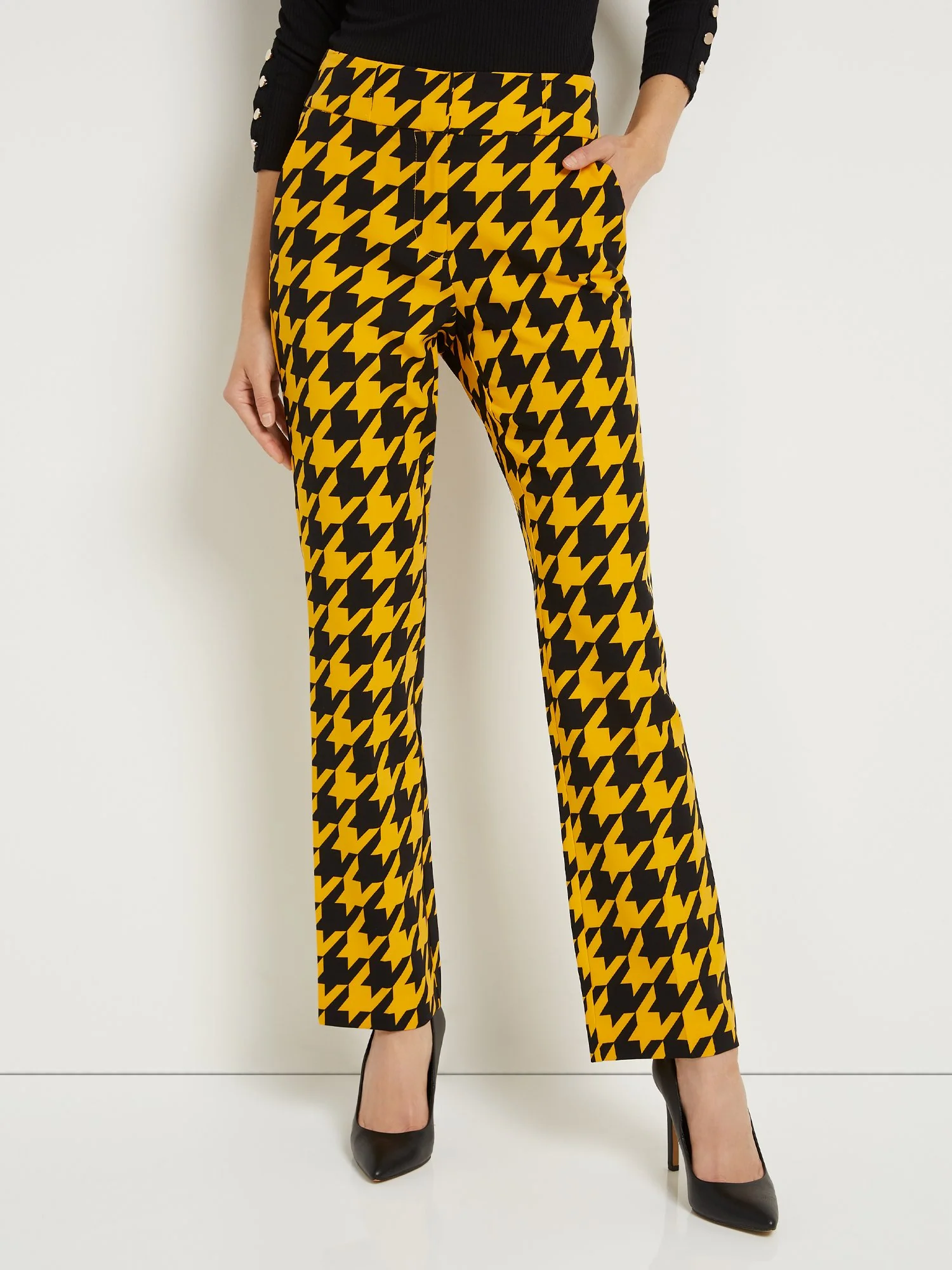 Tall Houndstooth Straight-Leg Pant - Image 4