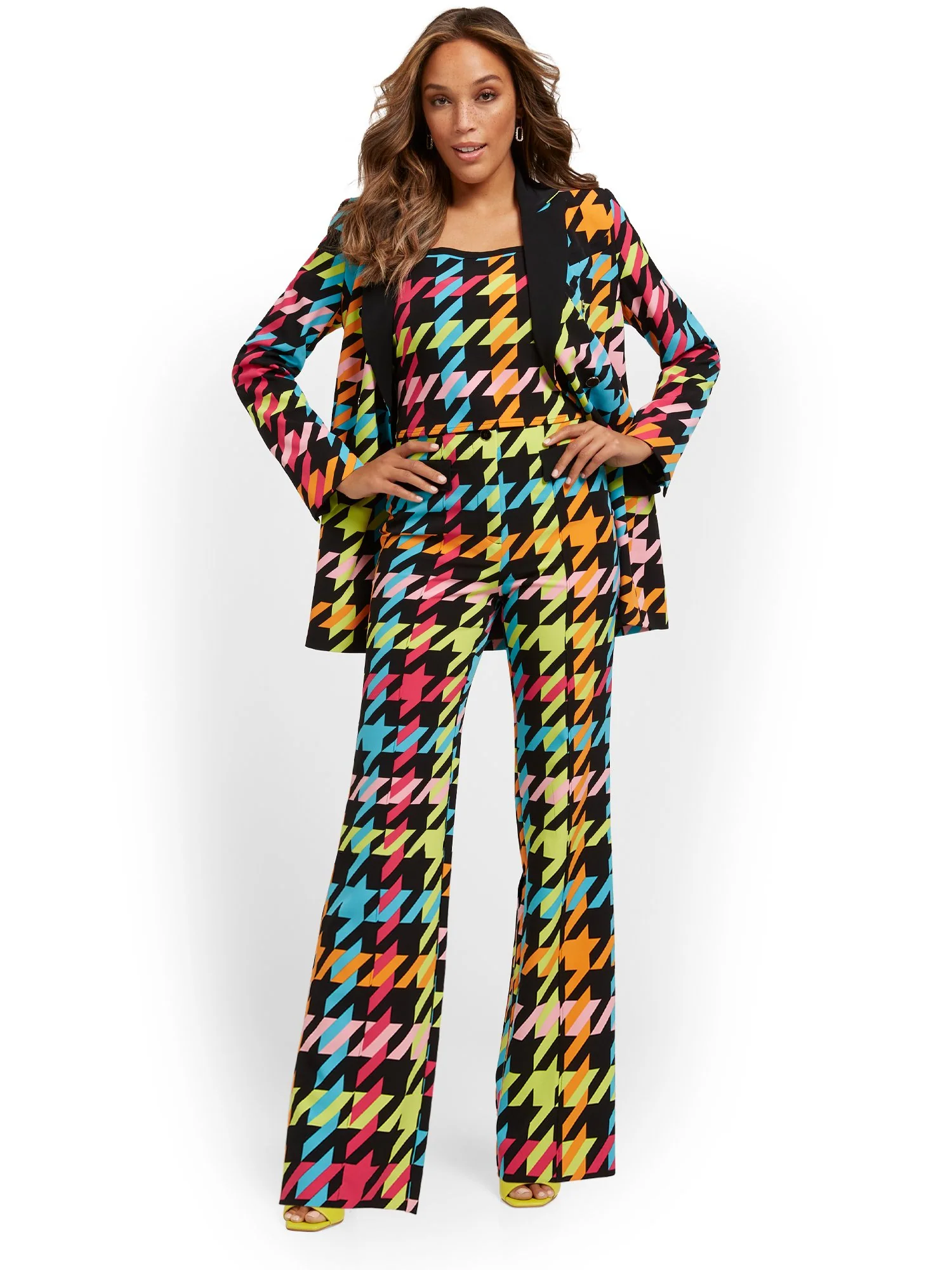 Tall Houndstooth Wide-Leg Pant - Image 5