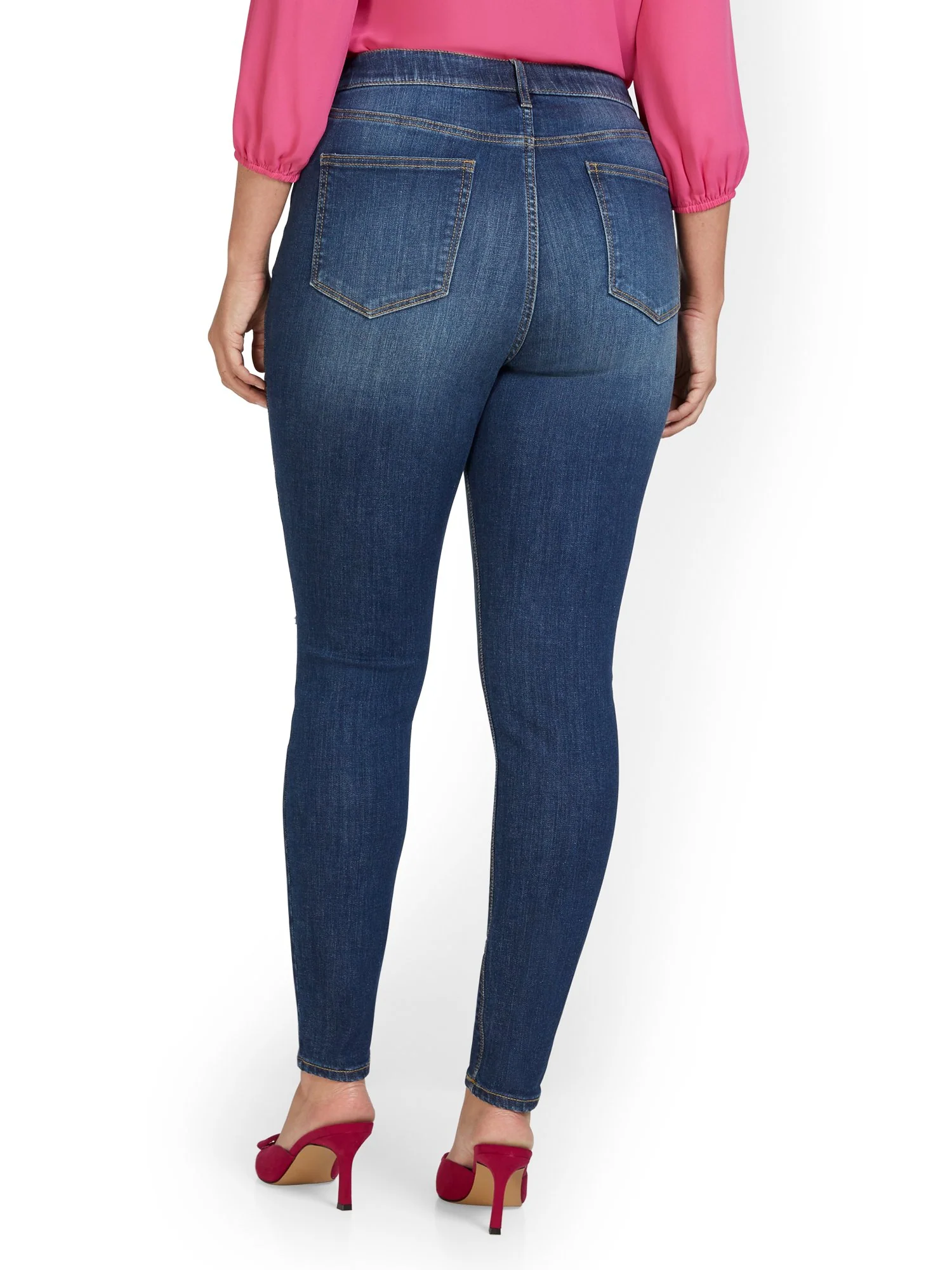Tall Lexi High-Waisted Super-Skinny Jeans - Medium Wash - Image 3