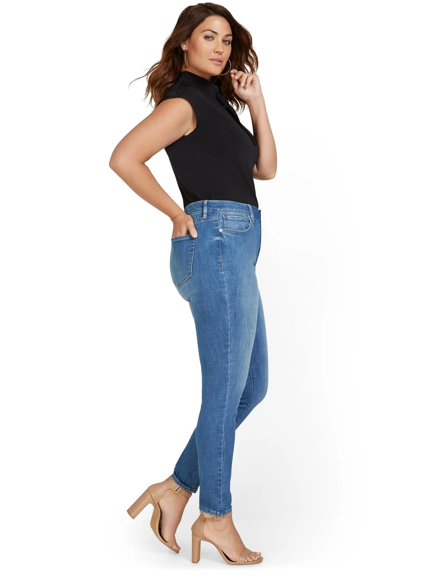 Tall Lexi Mid-Rise Super-Skinny Jeans - Medium Wash - Image 7