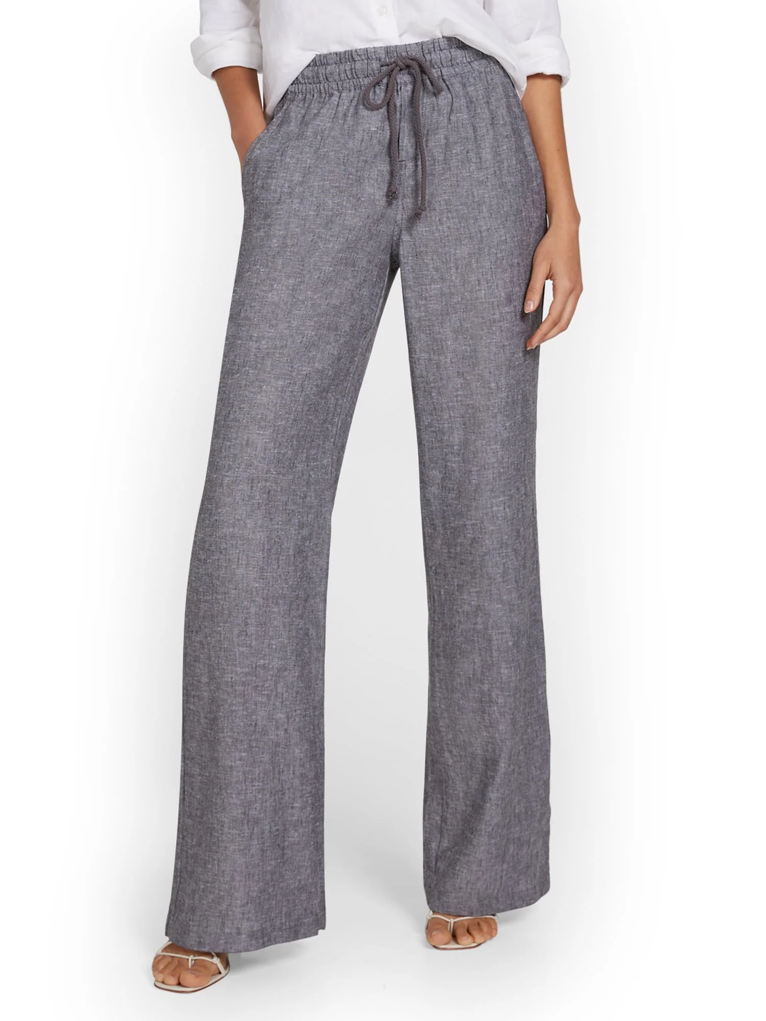 Tall Linen-Blend High-Waisted Drawstring Pant - Image 12