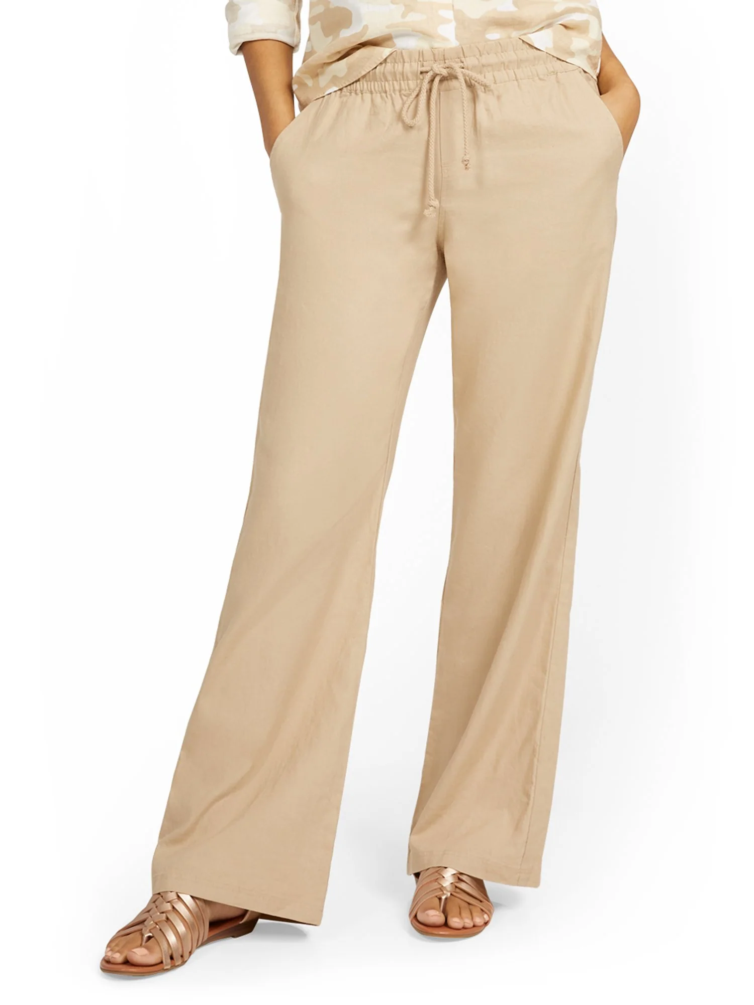 Tall Linen-Blend High-Waisted Drawstring Pant - Image 17