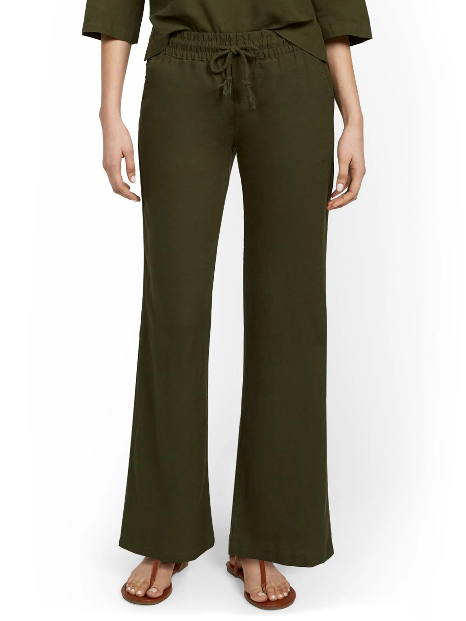 Tall Linen-Blend High-Waisted Drawstring Pant - Image 9