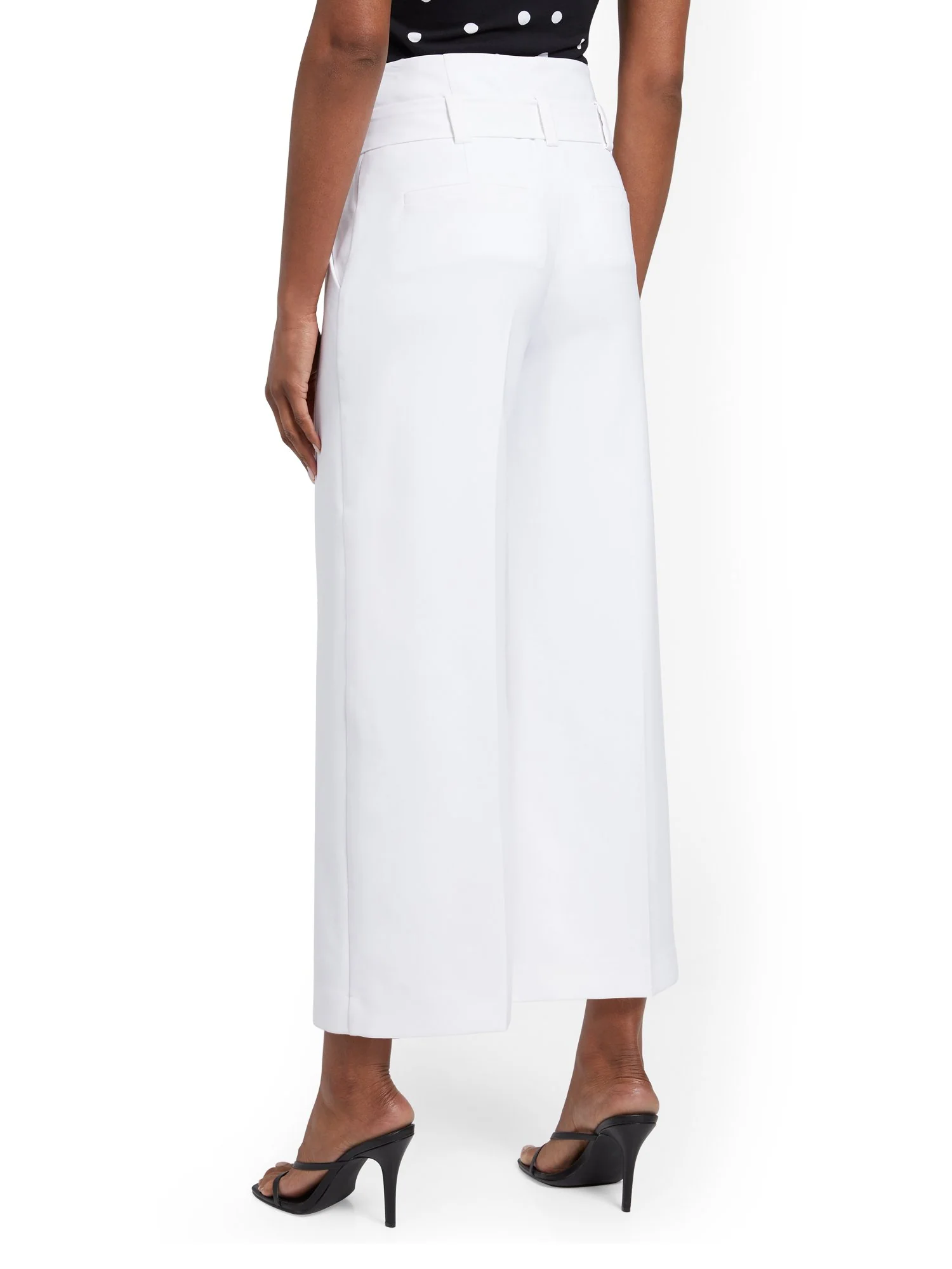 Tall Madie Wide-Leg Capri Pant - 7th Avenue - White - Image 3