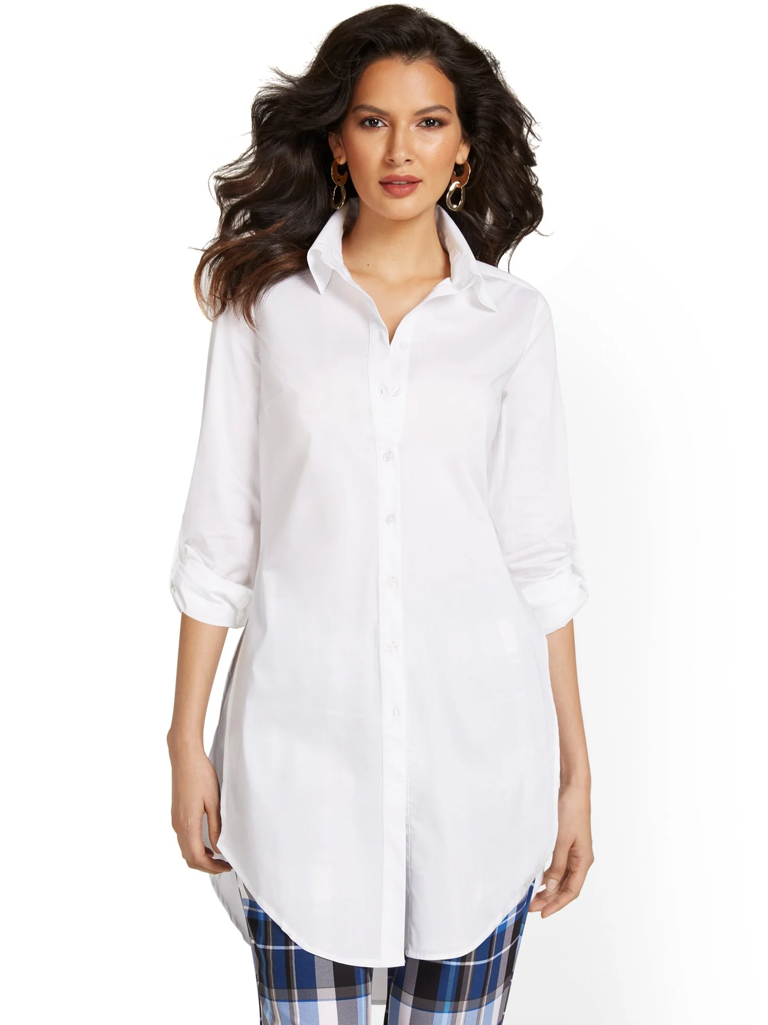 Tall Madison Poplin Tunic Shirt - Image 4
