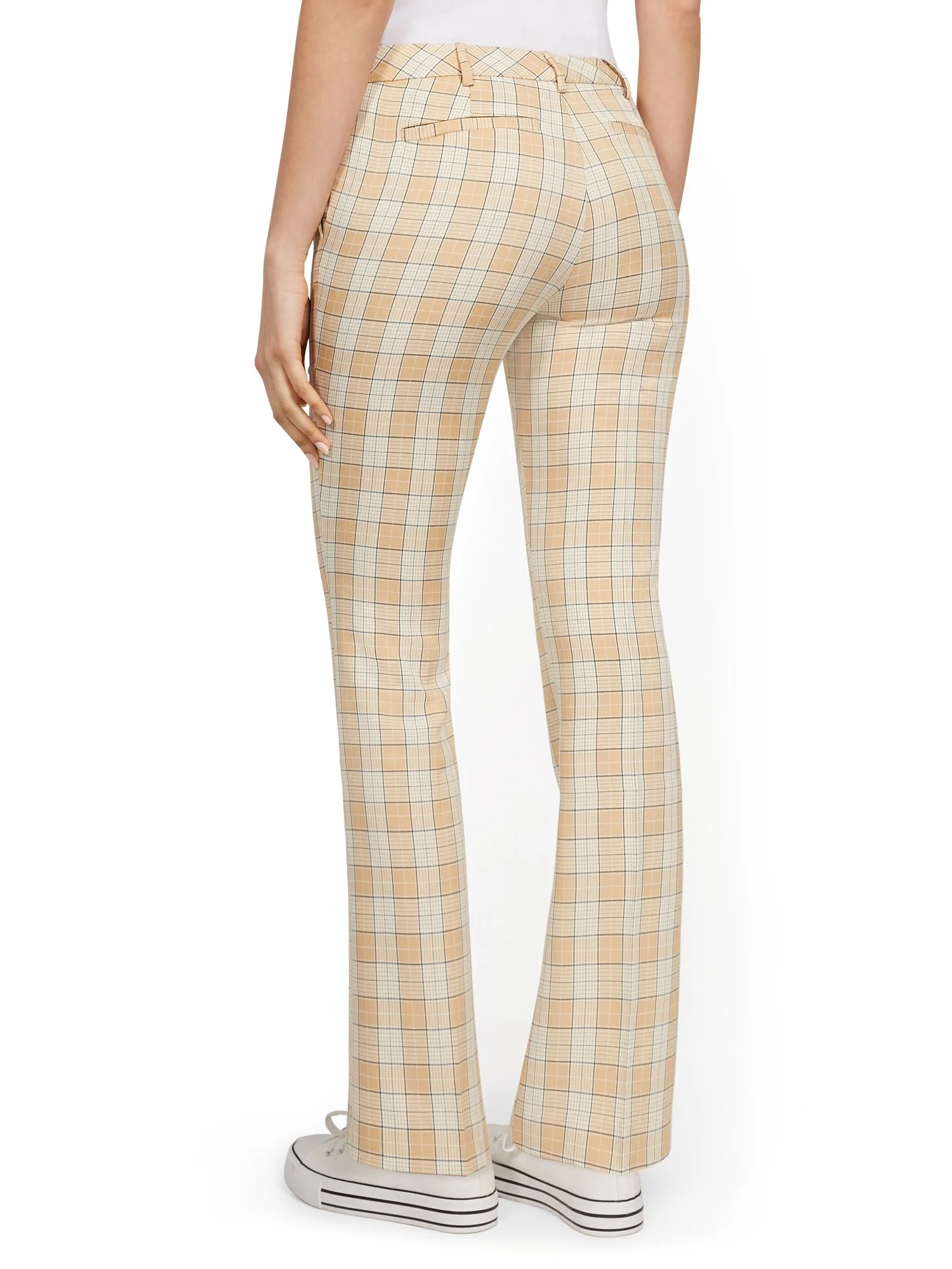 Tall Mid-Rise Modern Bootcut Pant - Plaid - Image 3