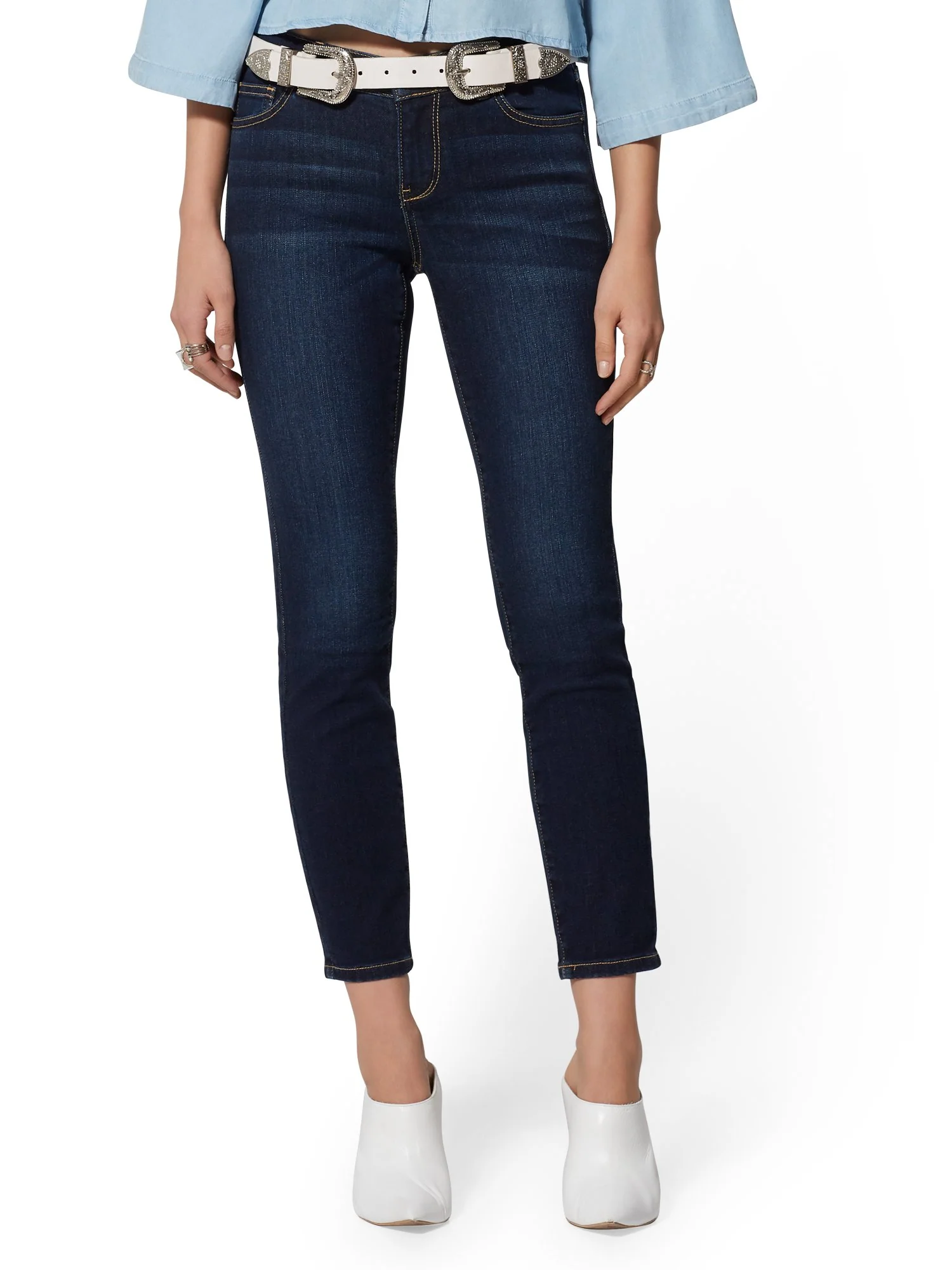 Tall Mid-Rise Super-Skinny Ankle - Northern Blue