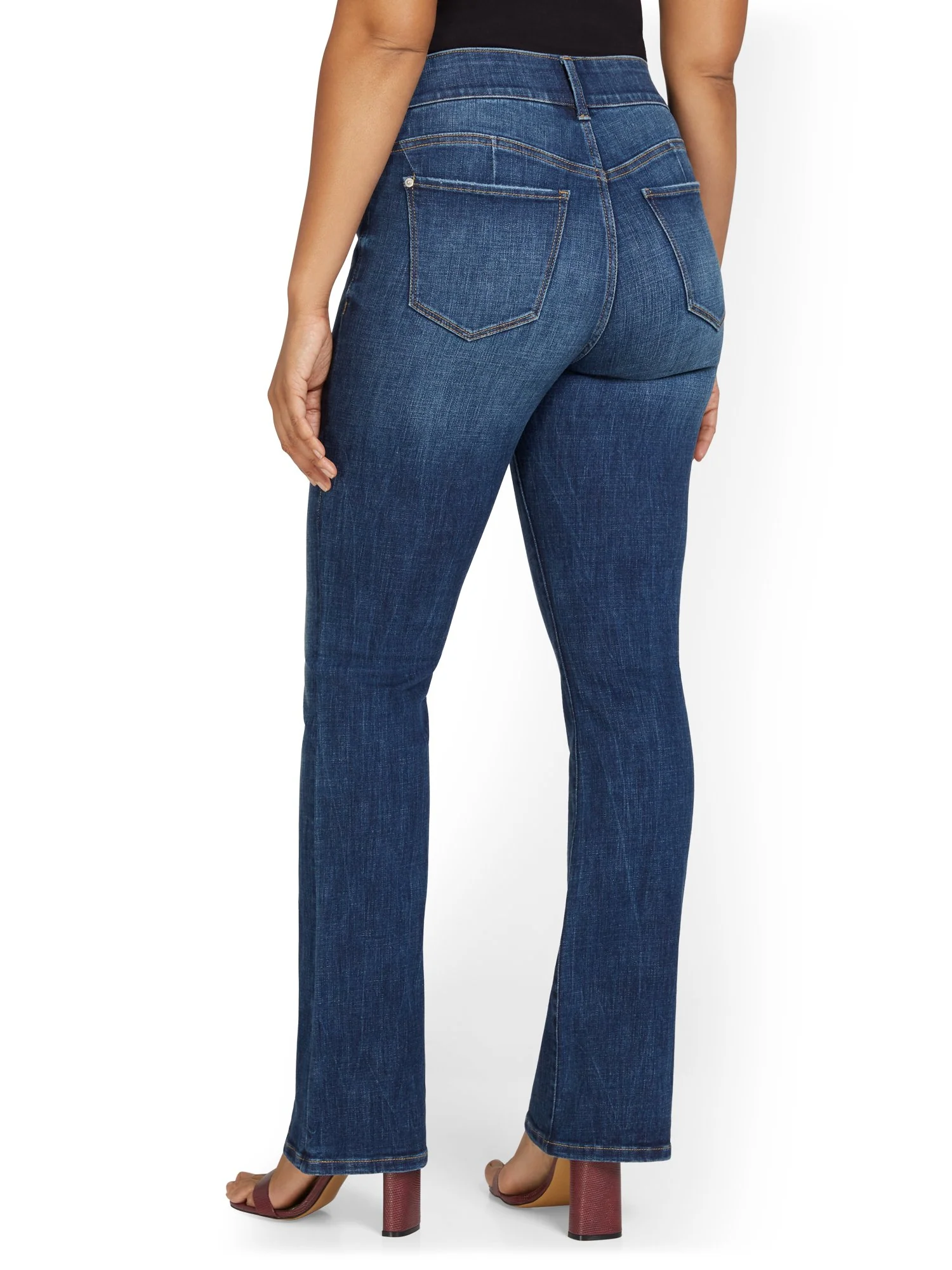 Tall Mya Curvy High-Waisted Bootcut Jeans - Medium Wash - Image 9