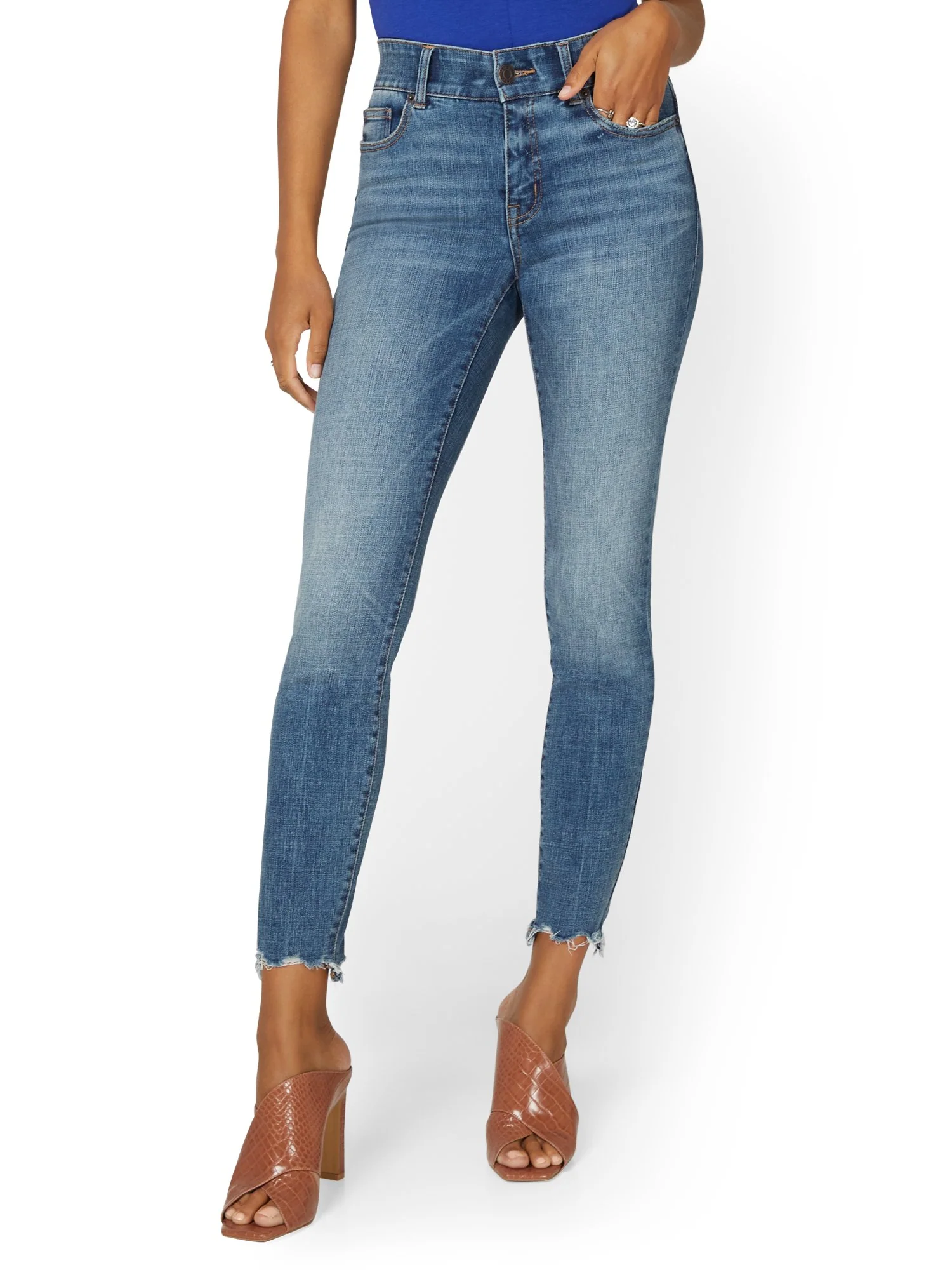 Tall Mya Curvy High-Waisted Super-Skinny Jeans - Medium Wash - Image 2