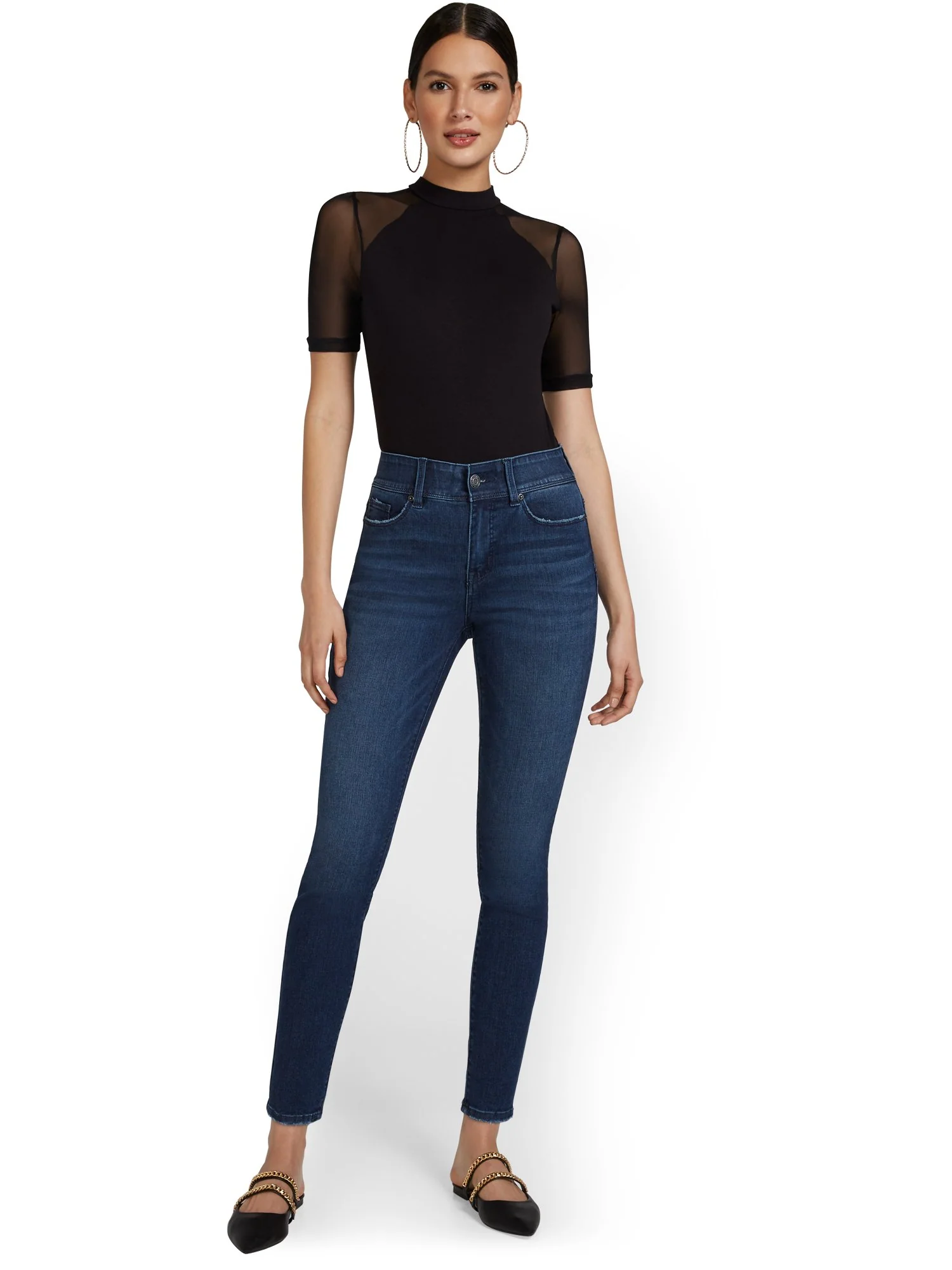 Tall Mya Curvy Ultra High-Waisted Super-Skinny Boost Jeans - Hamilton Wash - Image 5