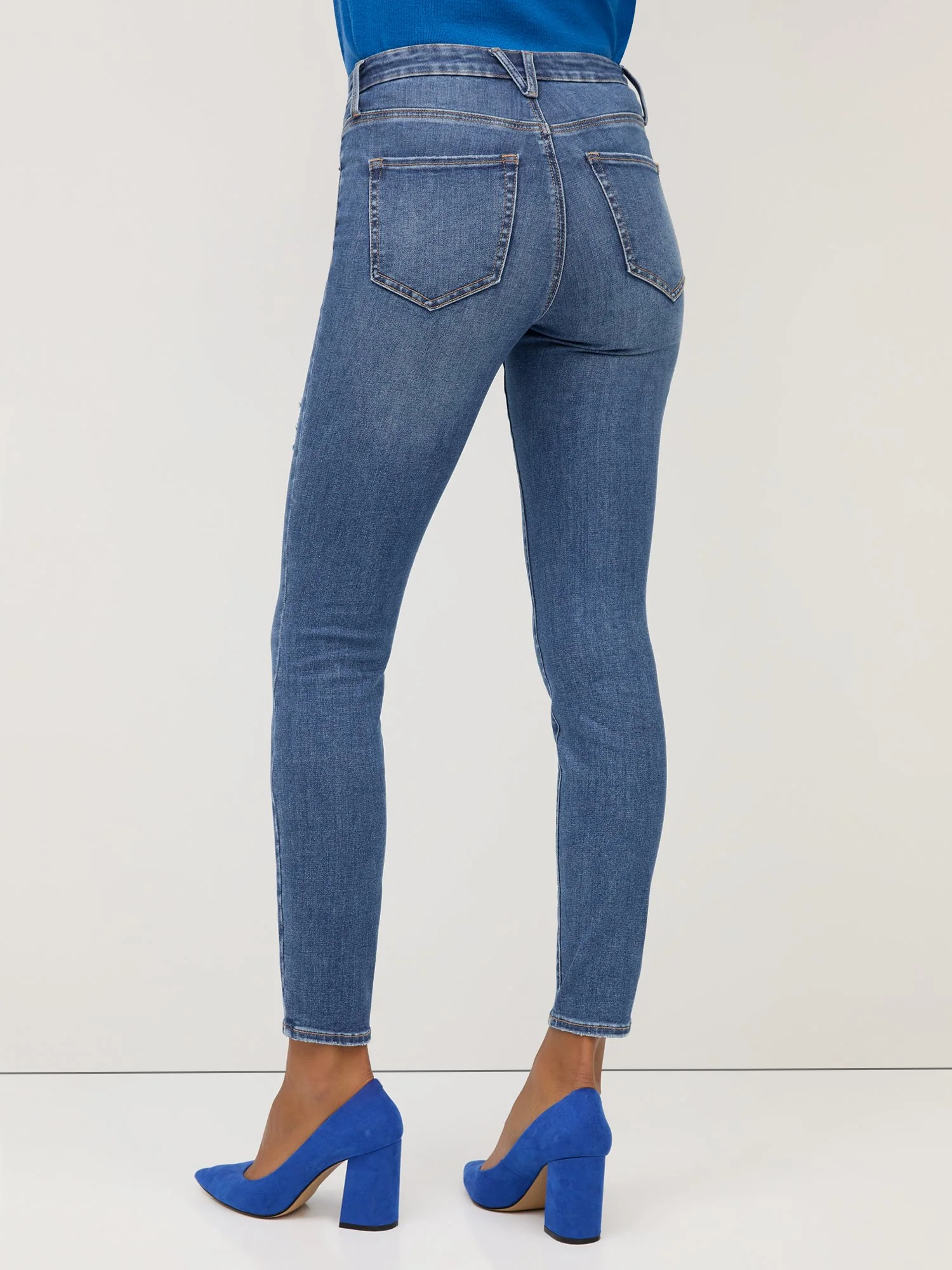 Tall Perfect Fit Mid-Rise Super-Skinny Jeans - Medium Wash - Image 3