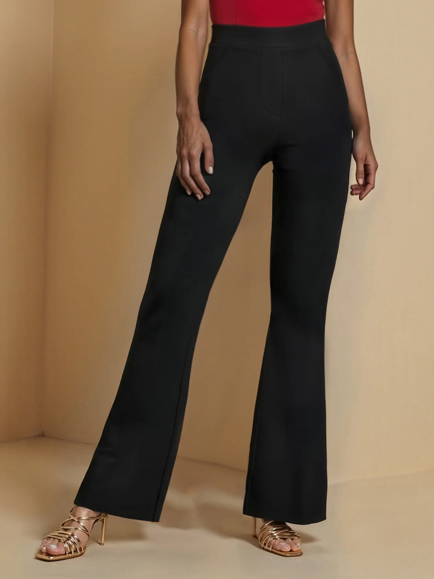 Tall Ponte Flare High Rise Pant - Image 15