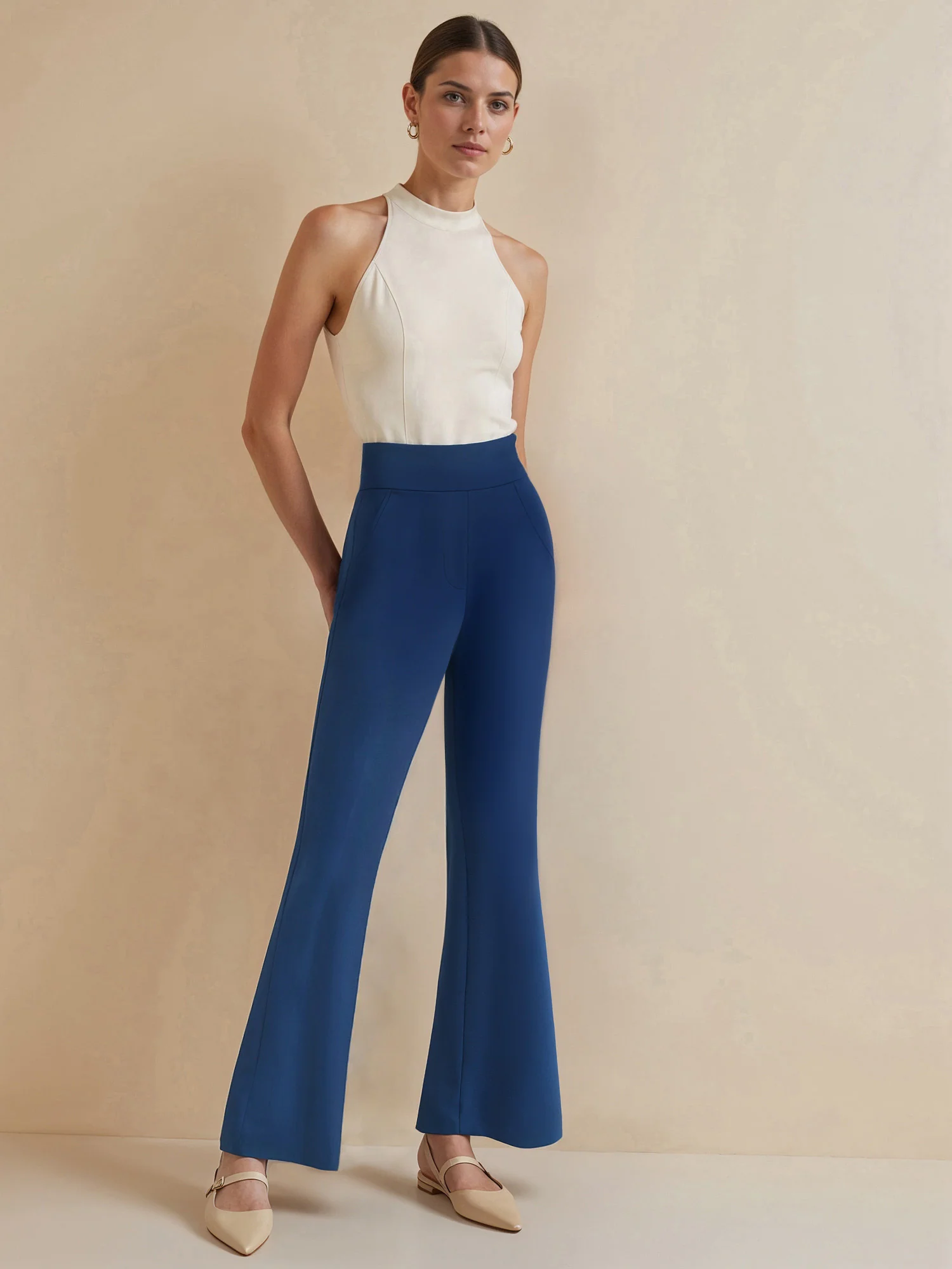 Tall Ponte Flare High Rise Pant - Image 19