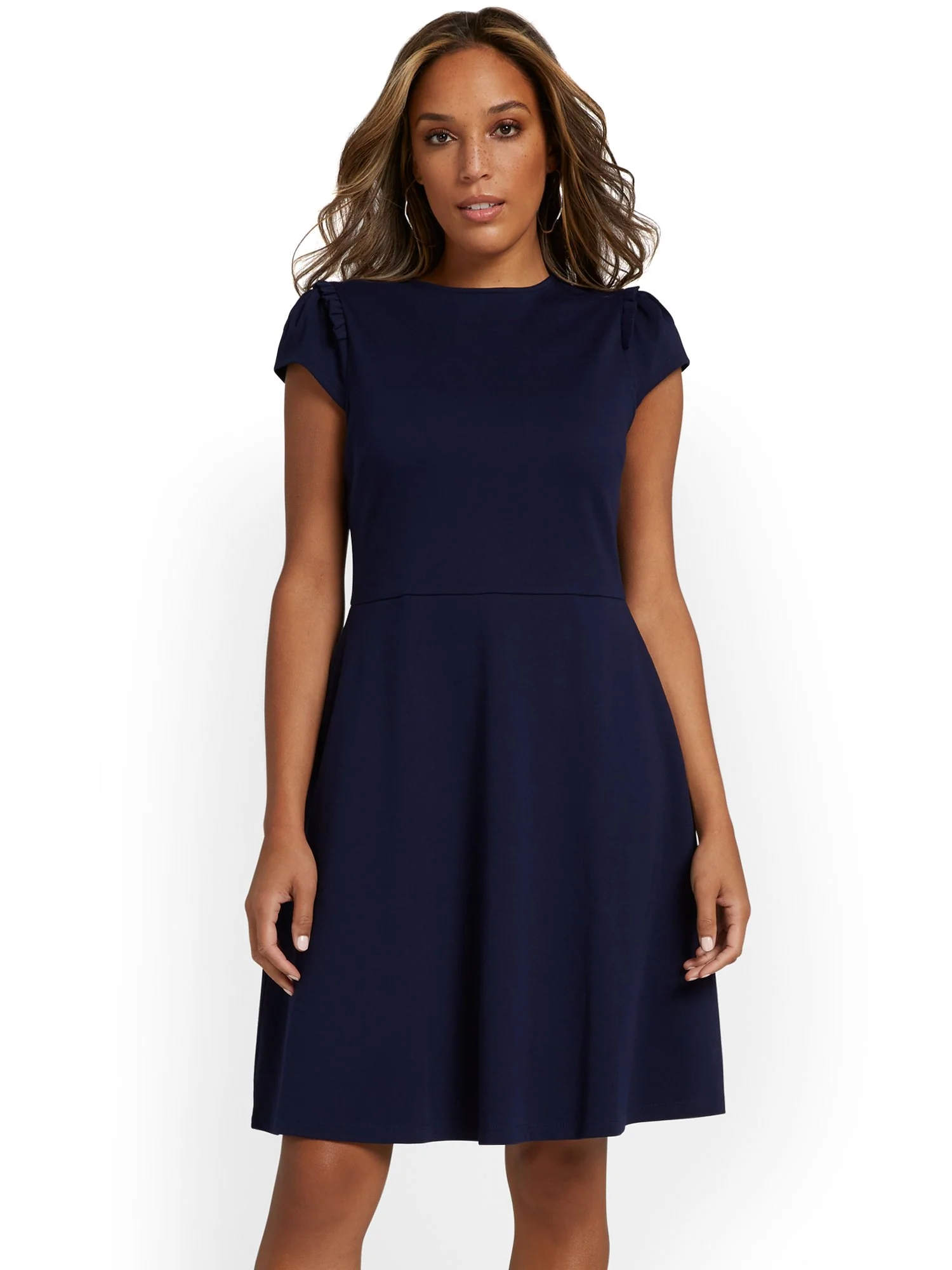 Tall Puff-Sleeve Flare Dress - City Knits - Image 13