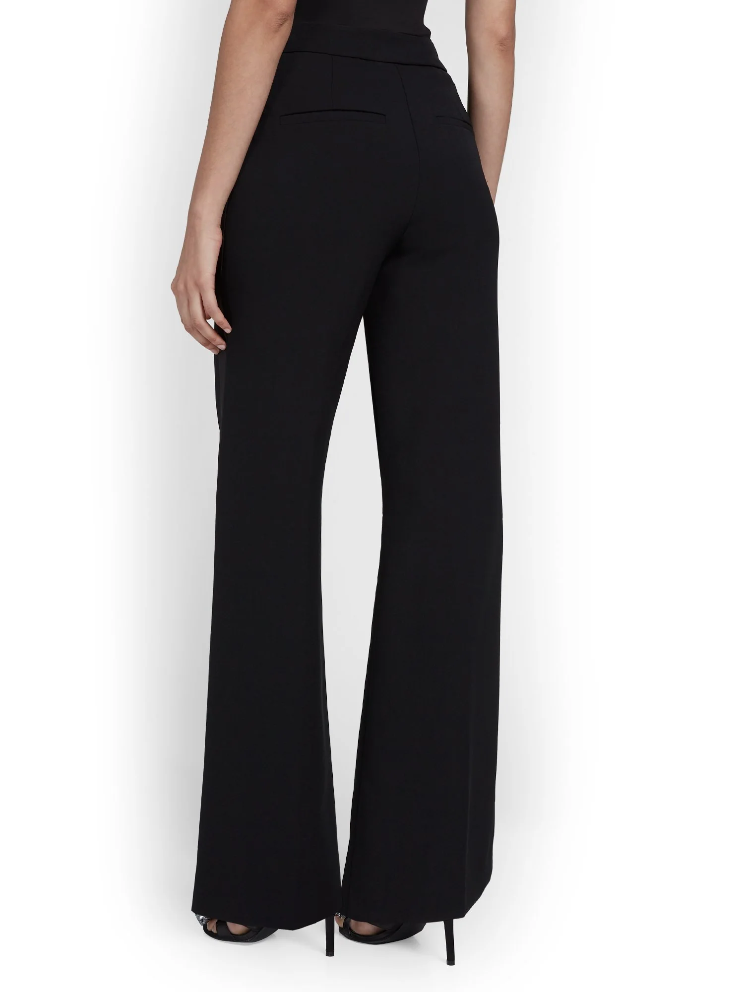 Tall Satin-Trim Wide-Leg Tuxedo Pant - Image 3