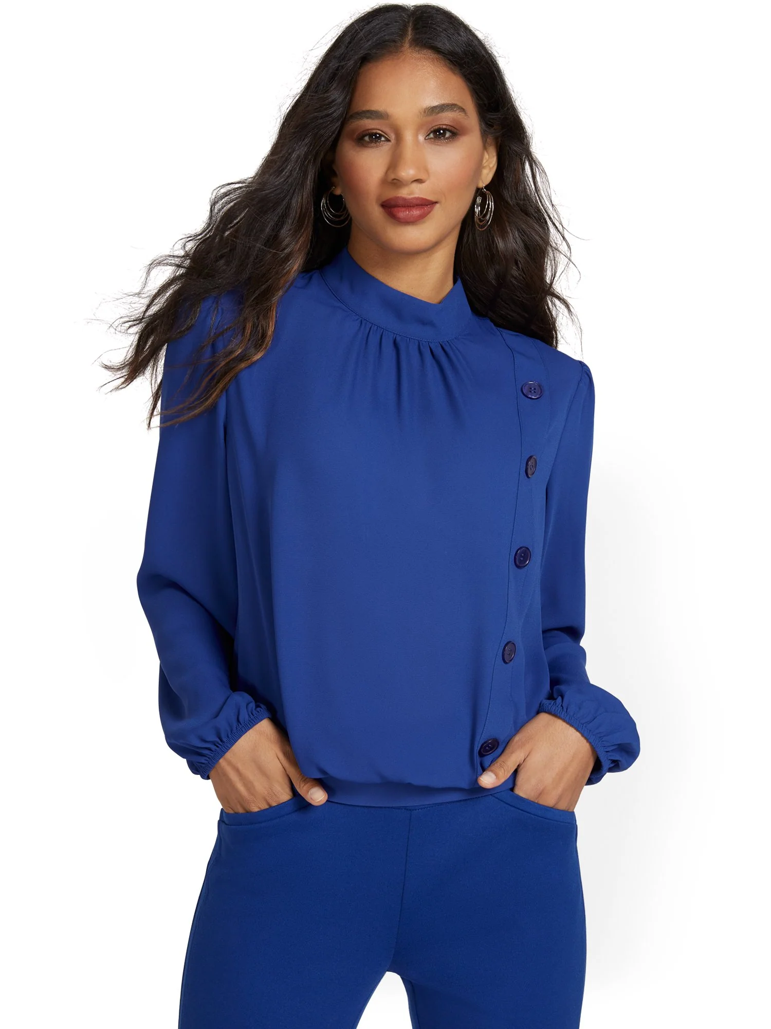 Tall Side-Button Blouse - Image 7