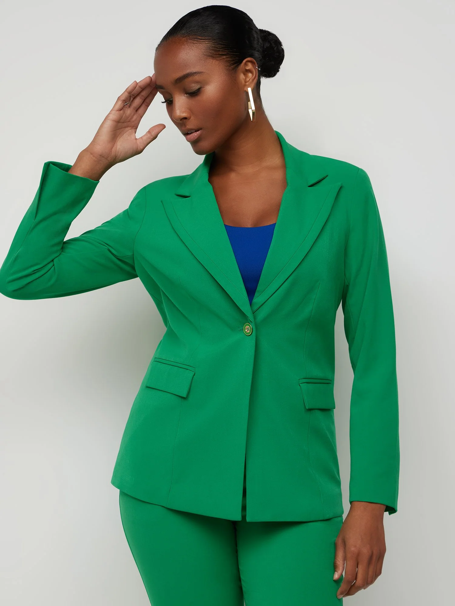 Tall Single-Button Blazer - Essential Stretch - Image 8