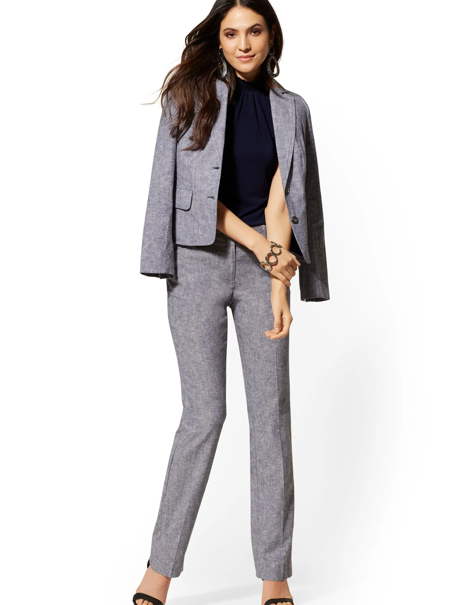 Tall Straight Leg Pant - Signature Fit - City Stretch Linen Flex - 7th Avenue