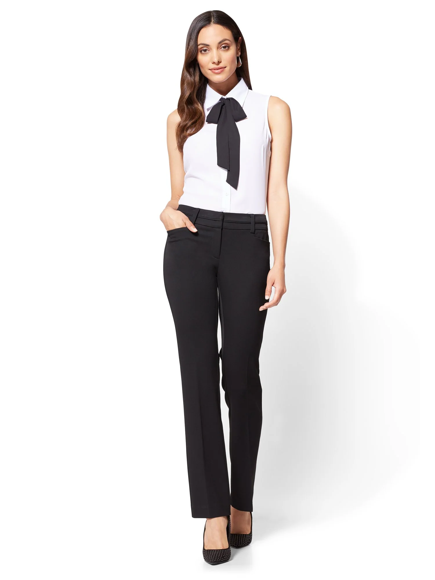 Tall Straight-Leg Pant - Signature Fit - Superstretch - 7th Avenue - Image 4