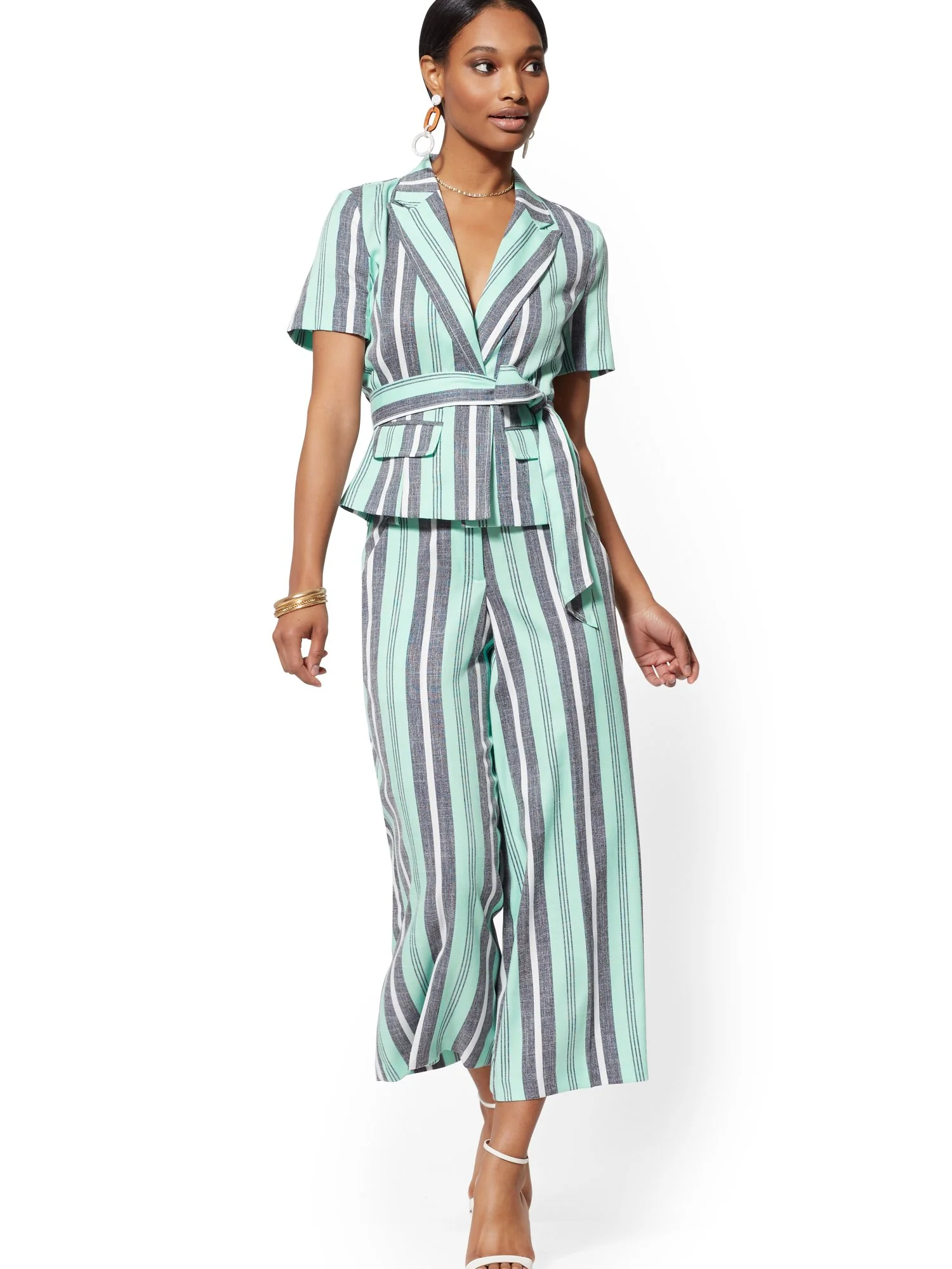 Tall Stripe Madie Capri Pant - 7th Avenue - Image 2