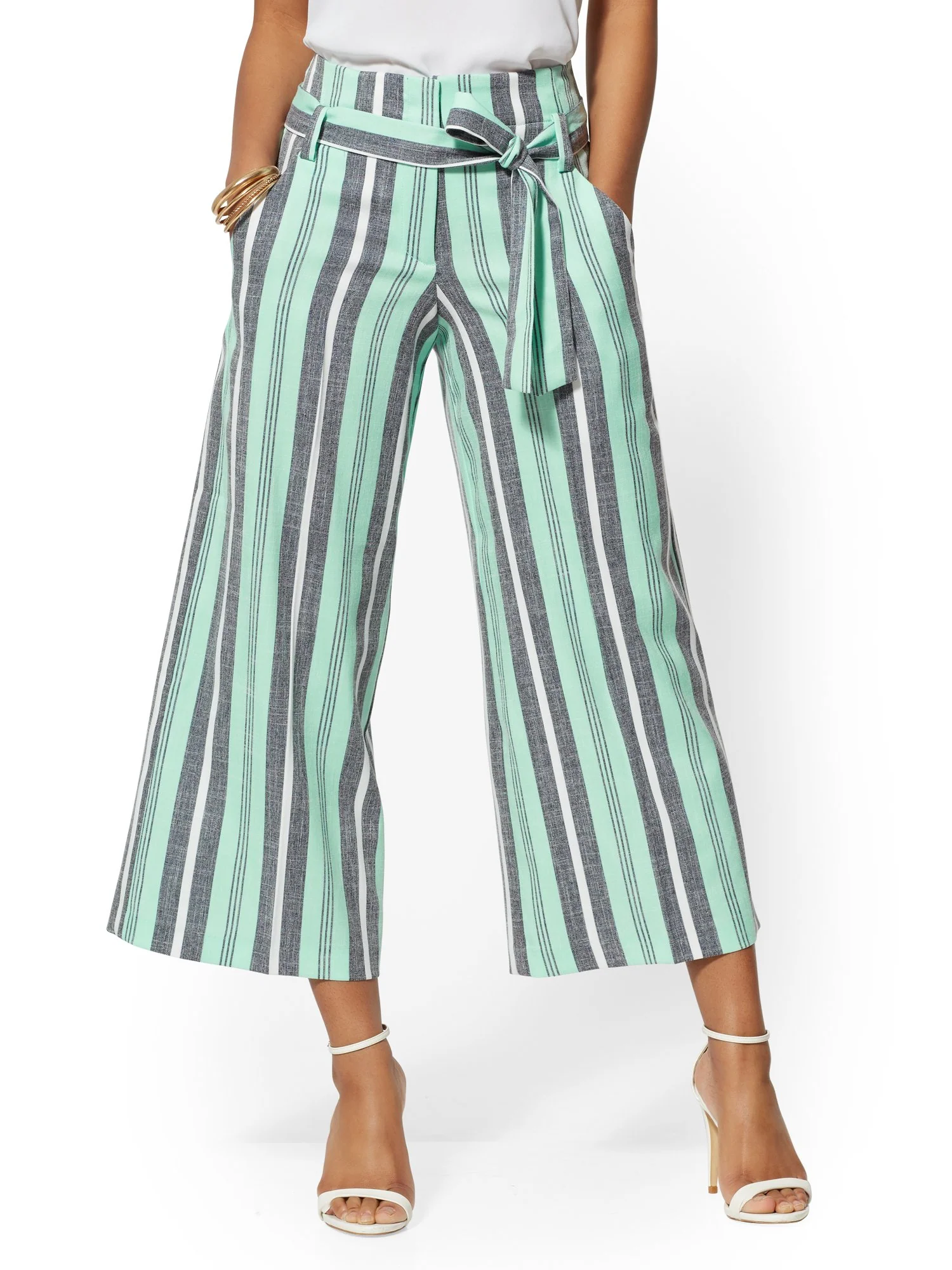 Tall Stripe Madie Capri Pant - 7th Avenue - Image 4