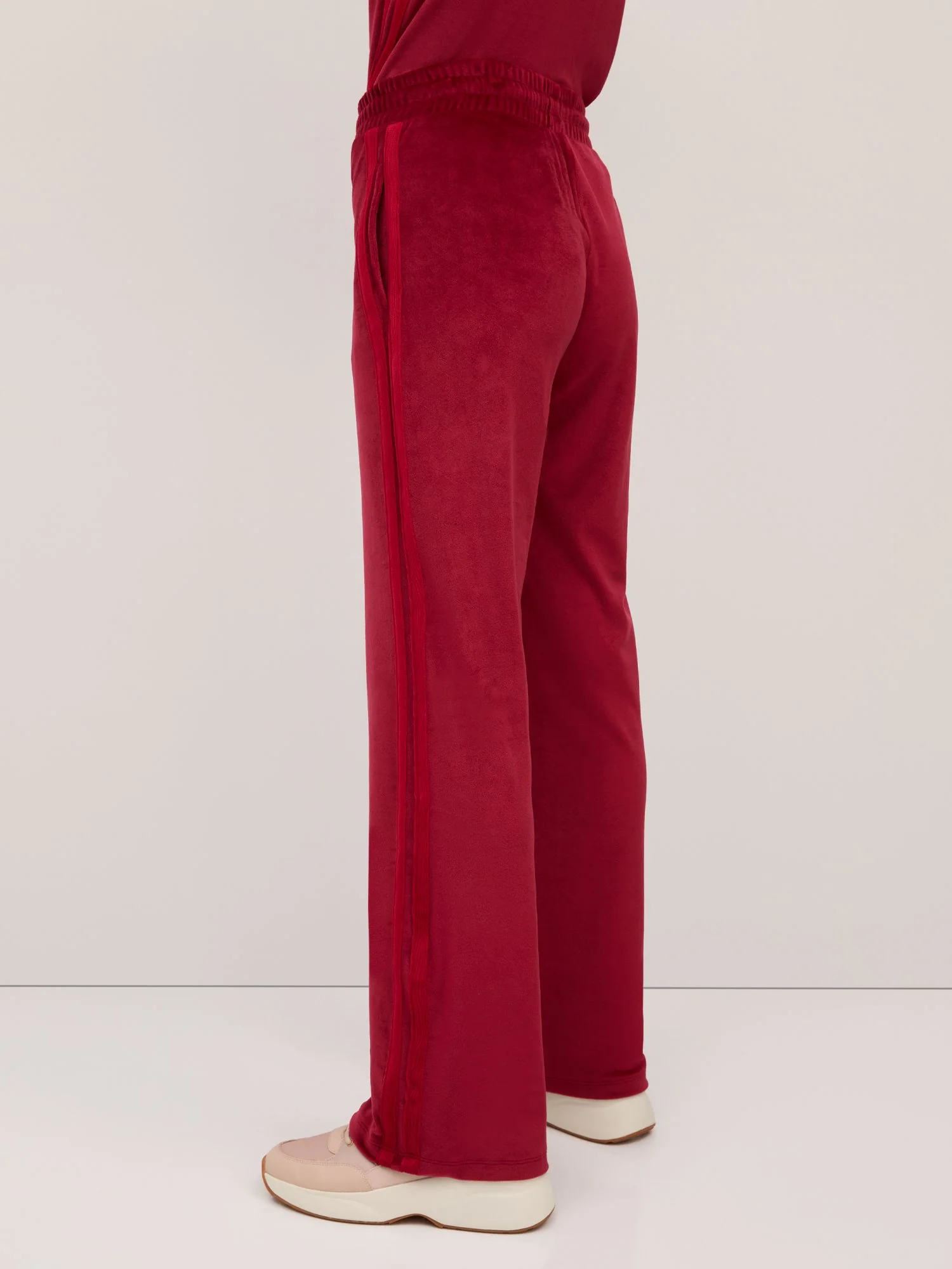 Tall Striped Velour Straight-Leg Pant - Dreamy Velour Collection - Image 3