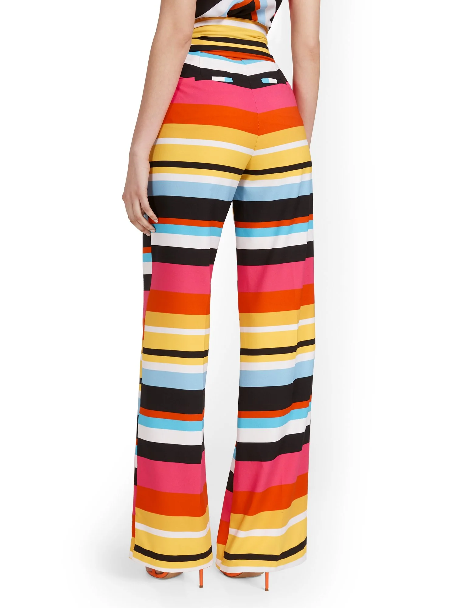 Tall Tie-Waist Stripe Palazzo Pant - Image 3