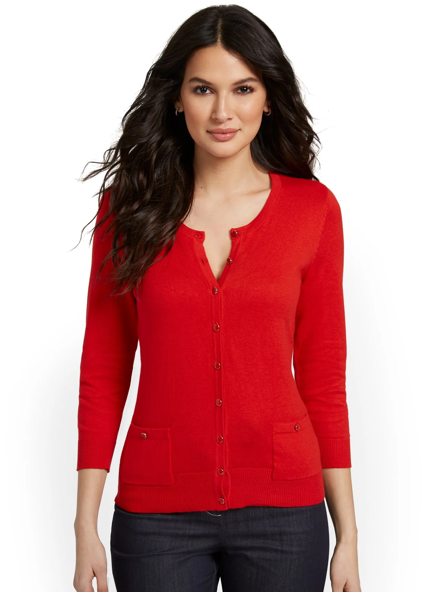 Tall Two-Pocket Chelsea Crewneck Cardigan - Image 15