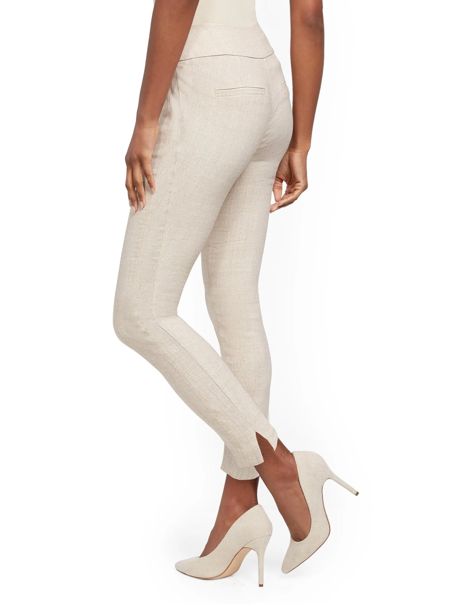 Tall Whitney High-Waisted Pull-On Ankle Pant - Tan - Image 3