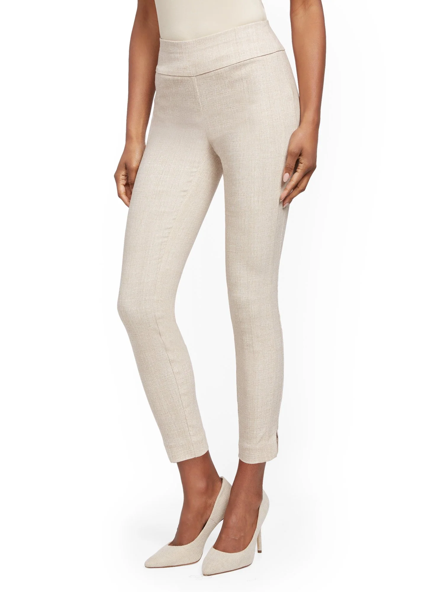 Tall Whitney High-Waisted Pull-On Ankle Pant - Tan - Image 5