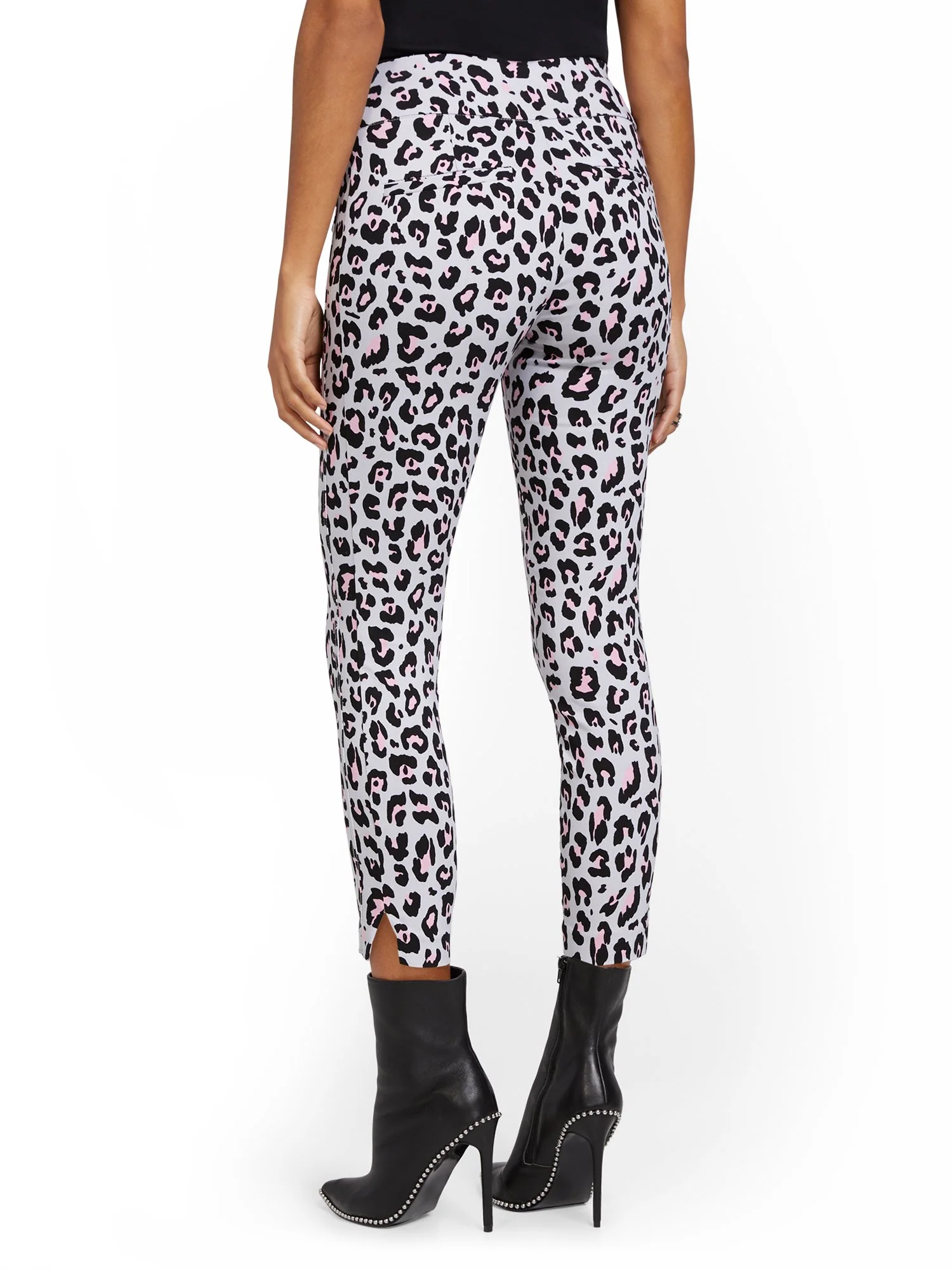 Tall Whitney High-Waisted Pull-On Slim-Leg Ankle Pant - Animal Print - Image 3