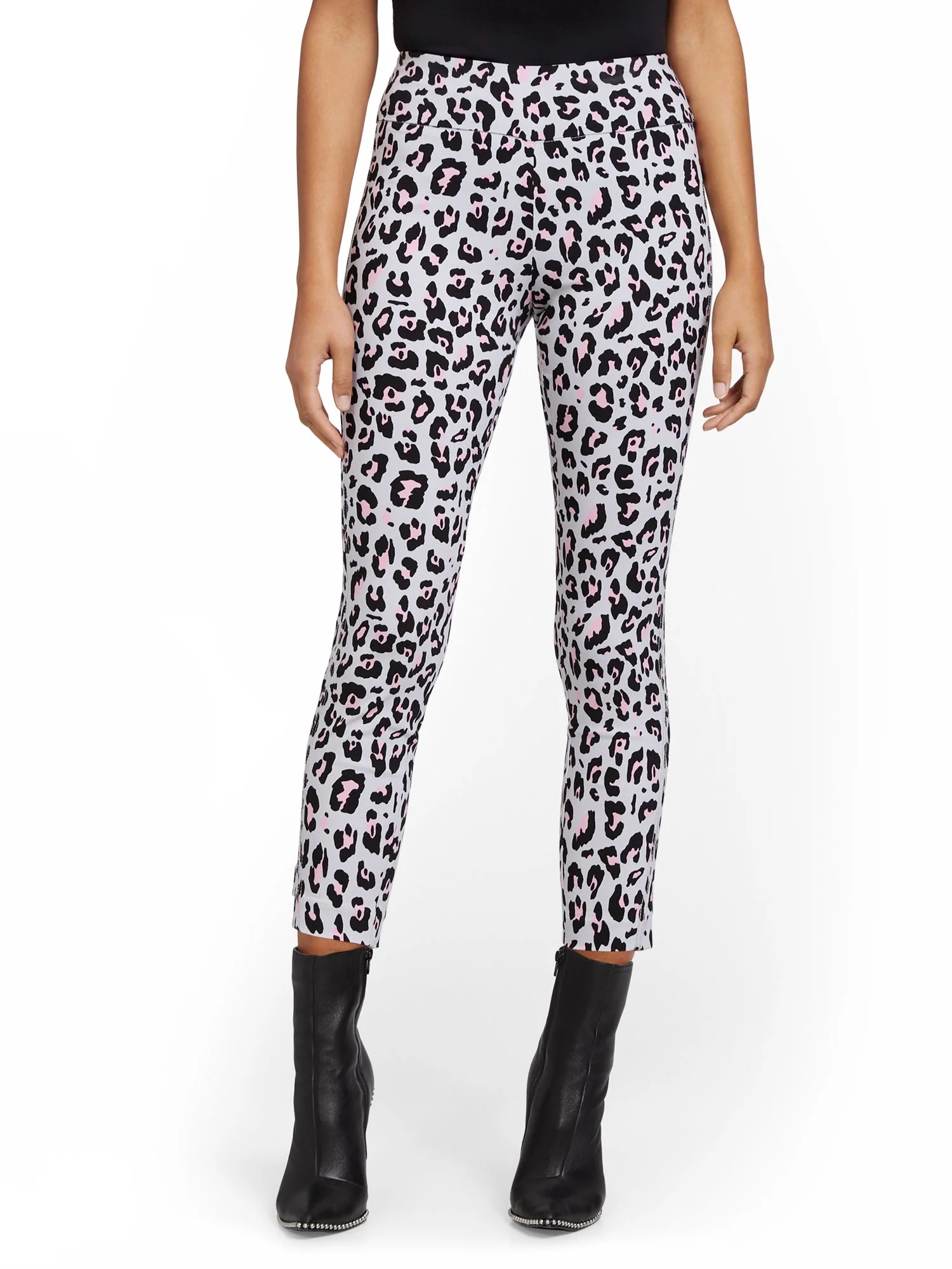 Tall Whitney High-Waisted Pull-On Slim-Leg Ankle Pant - Animal Print - Image 5