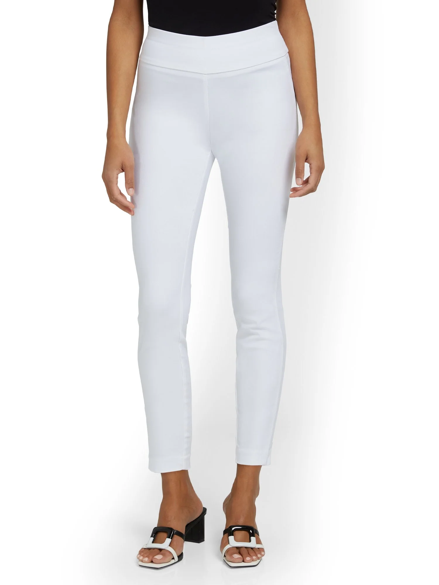 Tall Whitney High-Waisted Pull-On Slim-Leg Ankle Pant - Optic White - Image 5