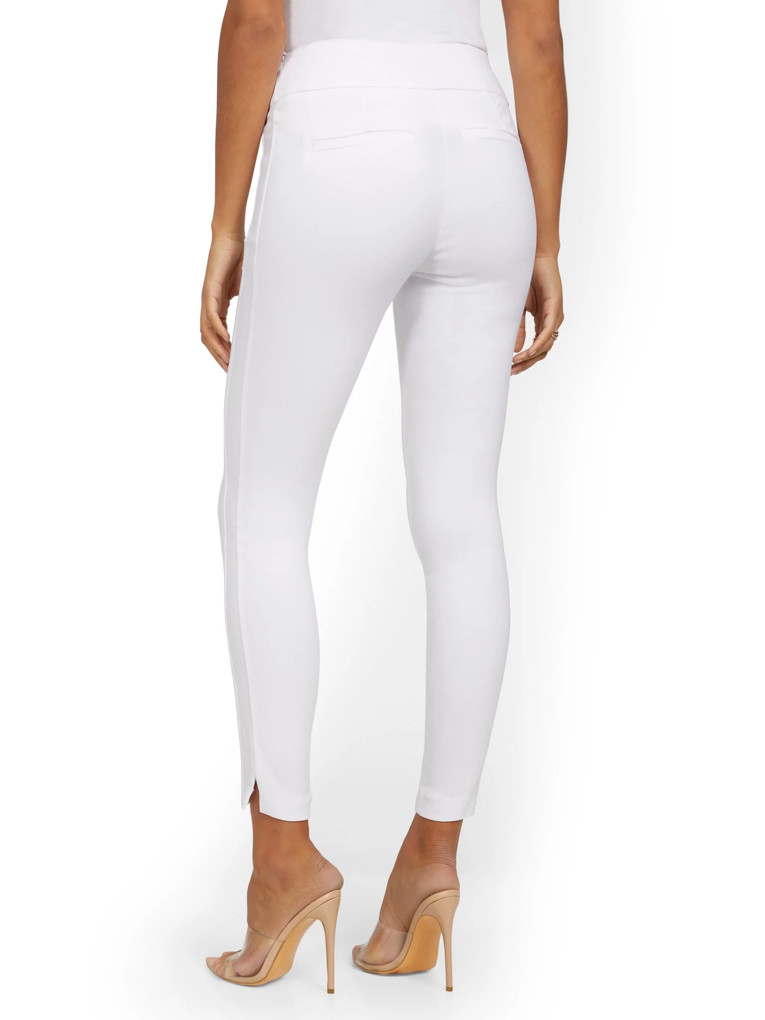 Tall Whitney High-Waisted Pull-On Slim-Leg Ankle Pant - White - Image 3