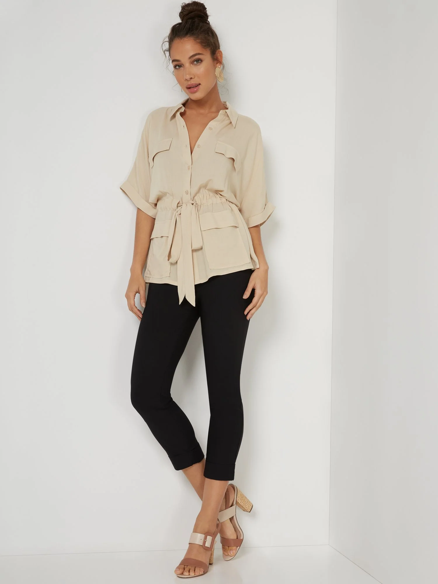 Tall Whitney High-Waisted Pull-On Slim-Leg Capri Pant - Image 4