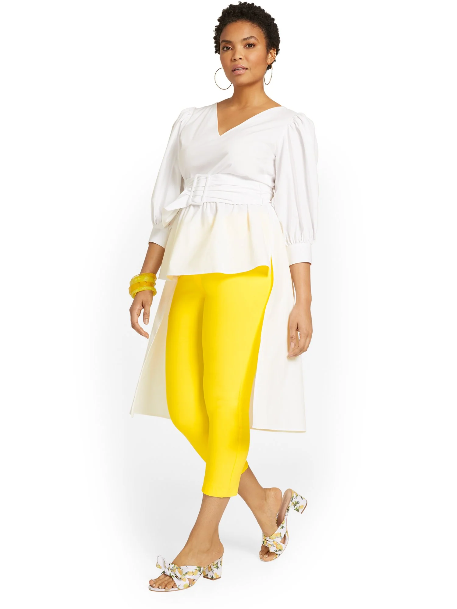 Tall Whitney High-Waisted Pull-On Slim-Leg Capri Pant - Image 3