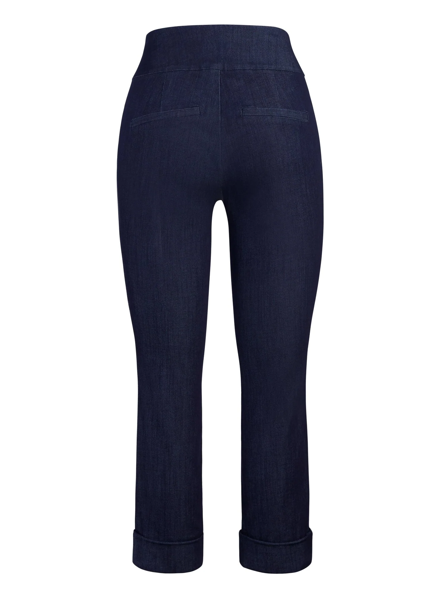 Tall Whitney High-Waisted Pull-On Slim-Leg Capri Pant - Denim - Image 3