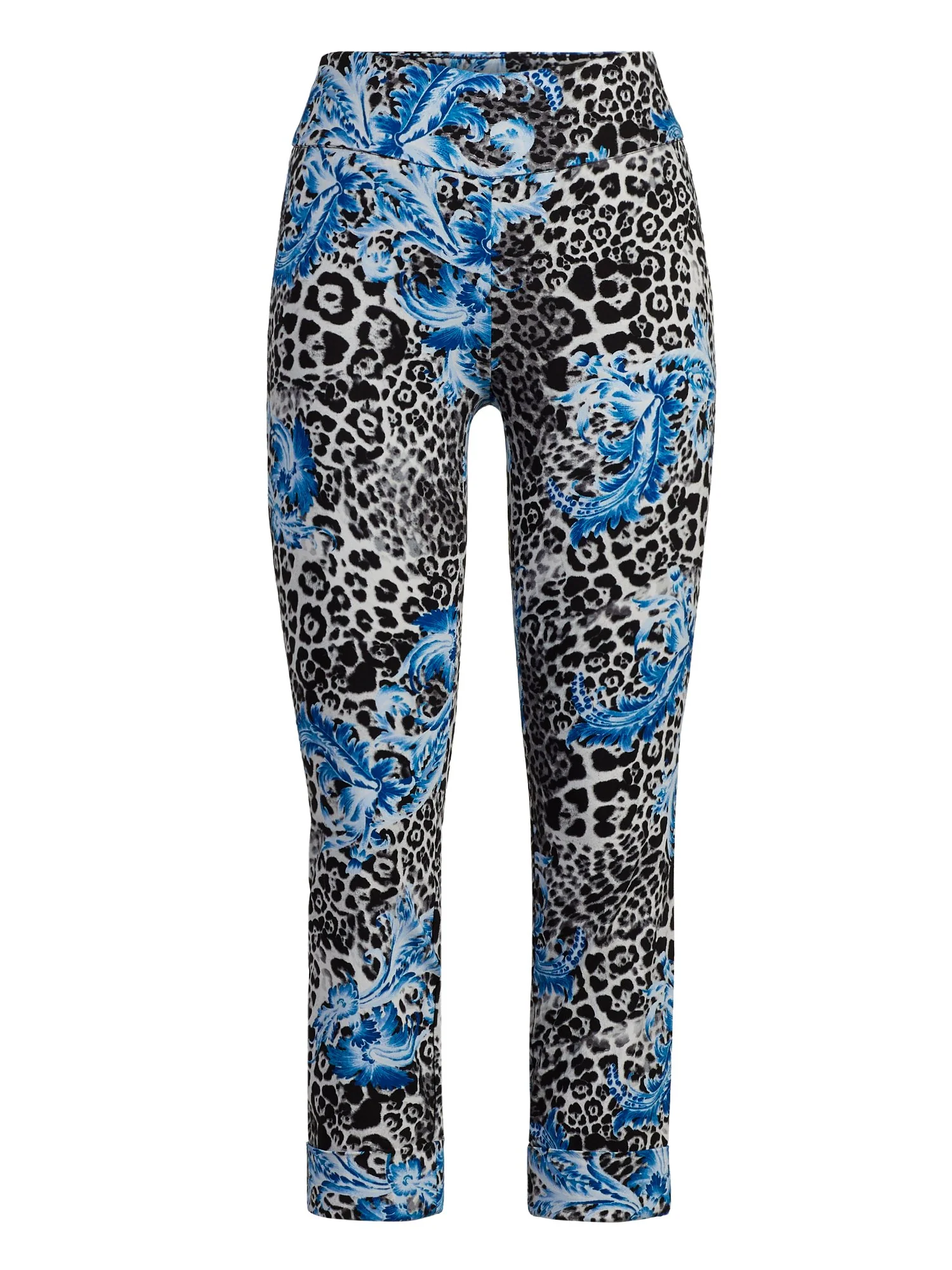 Tall Whitney High-Waisted Pull-On Slim-Leg Capri Pant - Scroll Print - Image 4