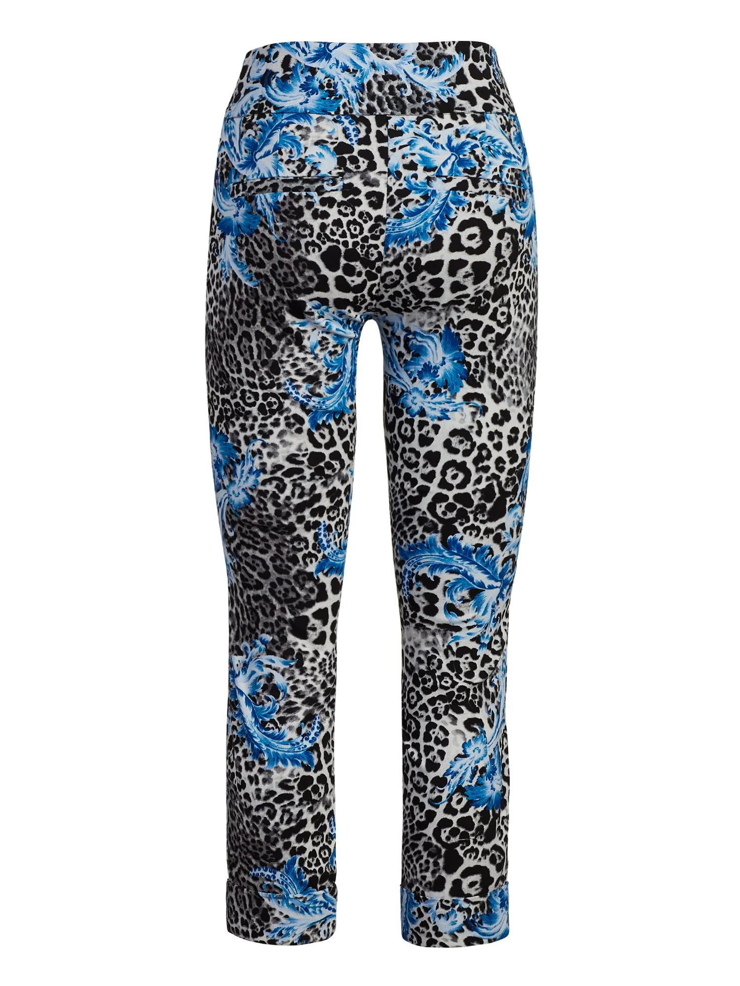 Tall Whitney High-Waisted Pull-On Slim-Leg Capri Pant - Scroll Print - Image 6