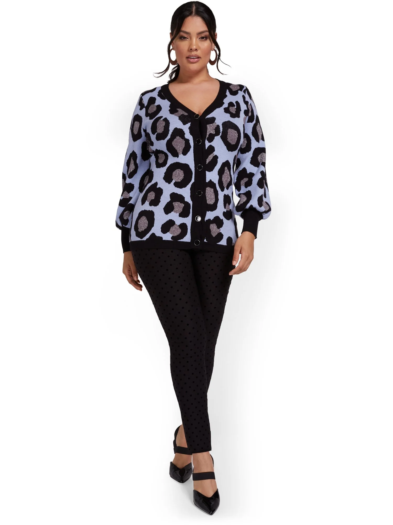 Tall Whitney High-Waisted Pull-On Slim-Leg Pant - Dot-Print - Image 4