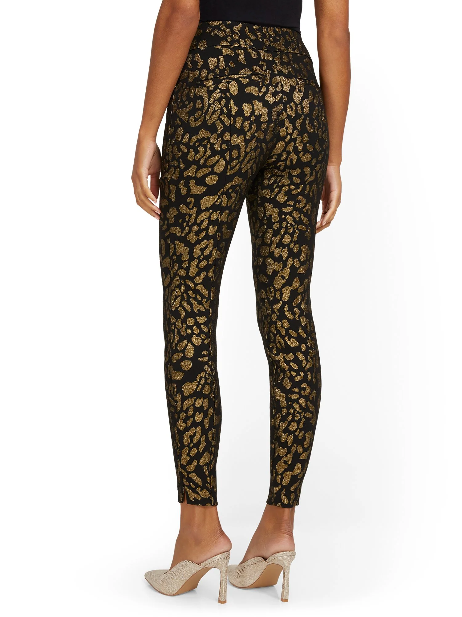 Tall Whitney High-Waisted Pull-On Slim-Leg Pant - Leopard-Print - Image 3