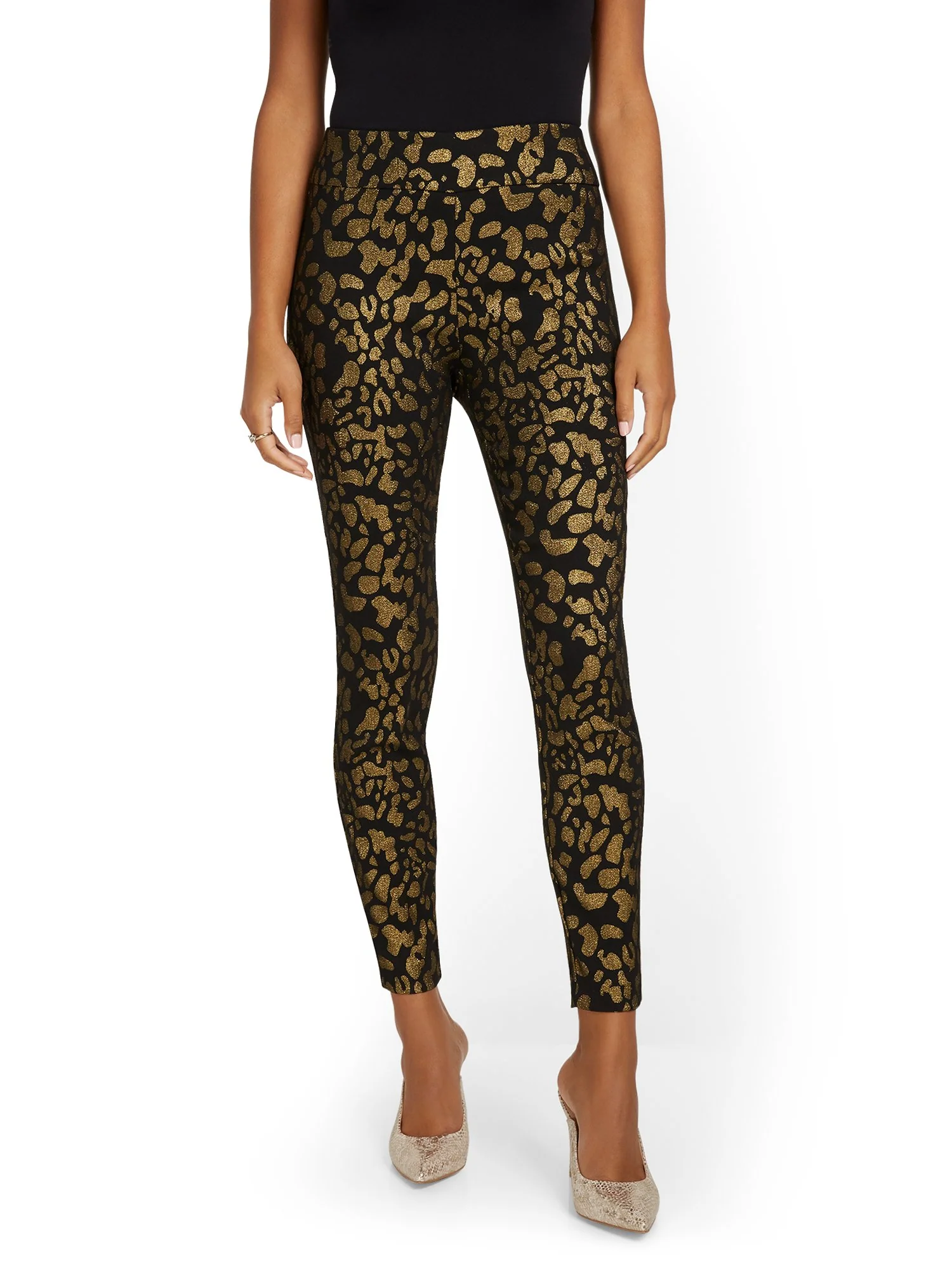 Tall Whitney High-Waisted Pull-On Slim-Leg Pant - Leopard-Print - Image 5