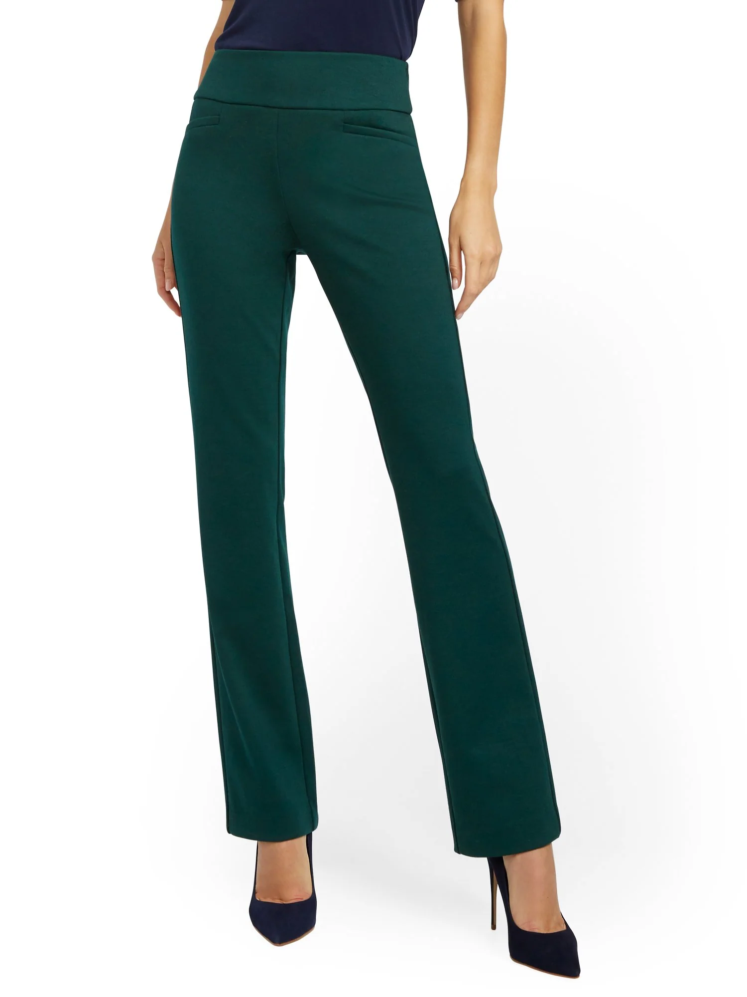 Tall Whitney High-Waisted Pull-On Straight-Leg Pant - Ponte - 7th Avenue - Image 7