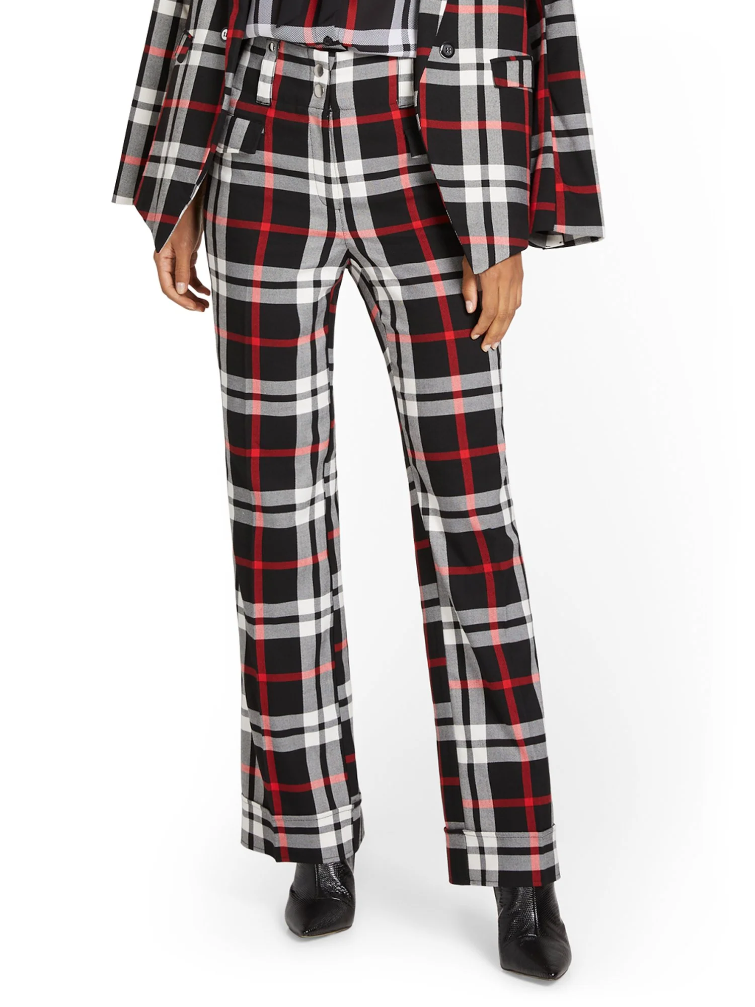 Tall Wide-Leg Plaid Pant - Image 2