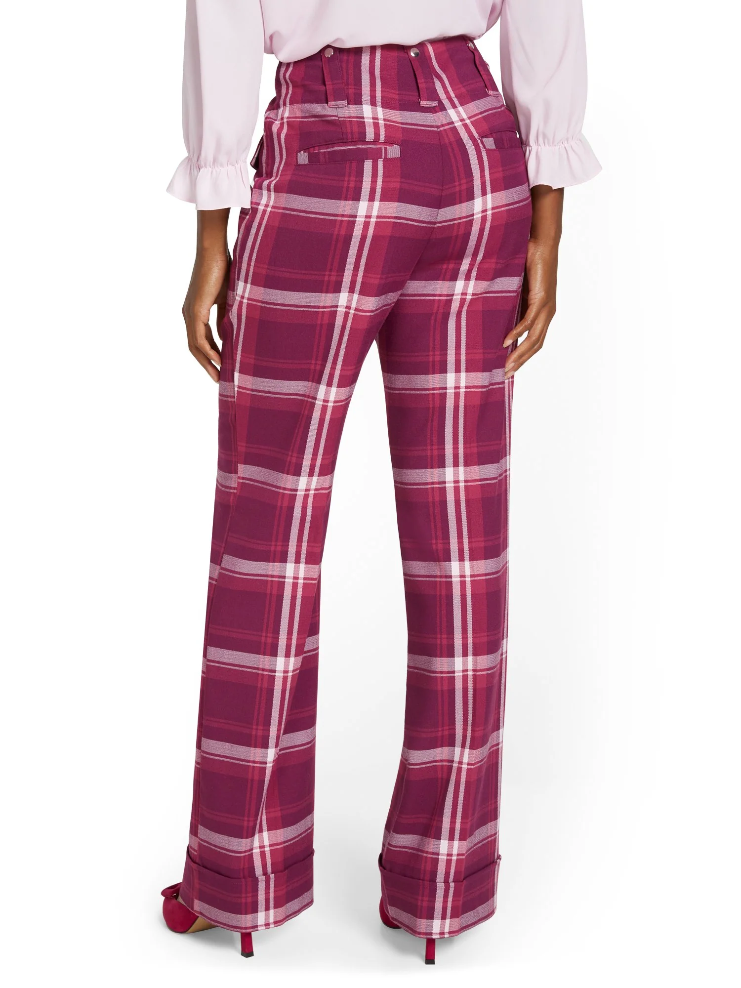 Tall Wide-Leg Plaid Pant - Image 3