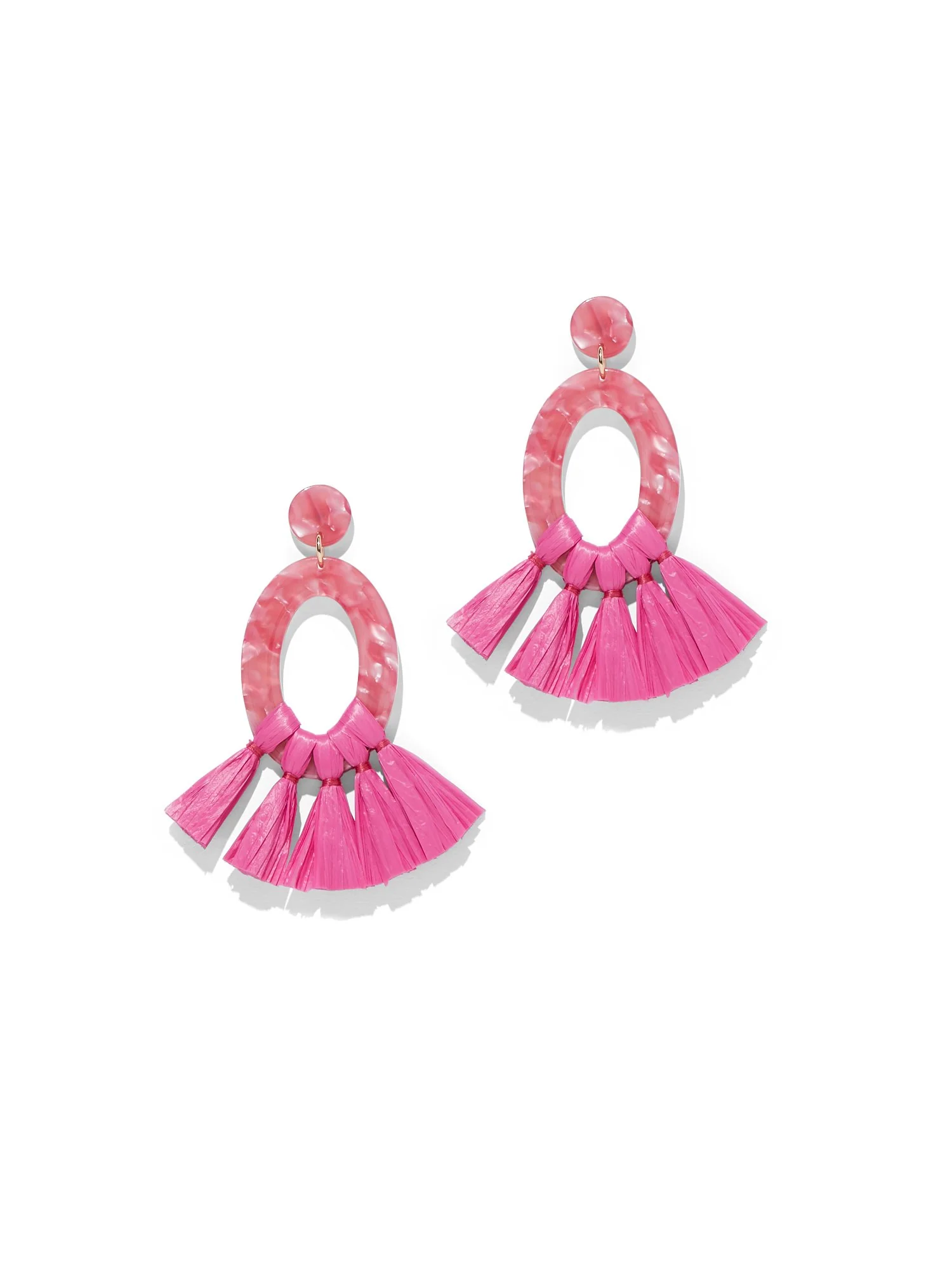 Tassel-Accent Oval Drop Earring - Image 3