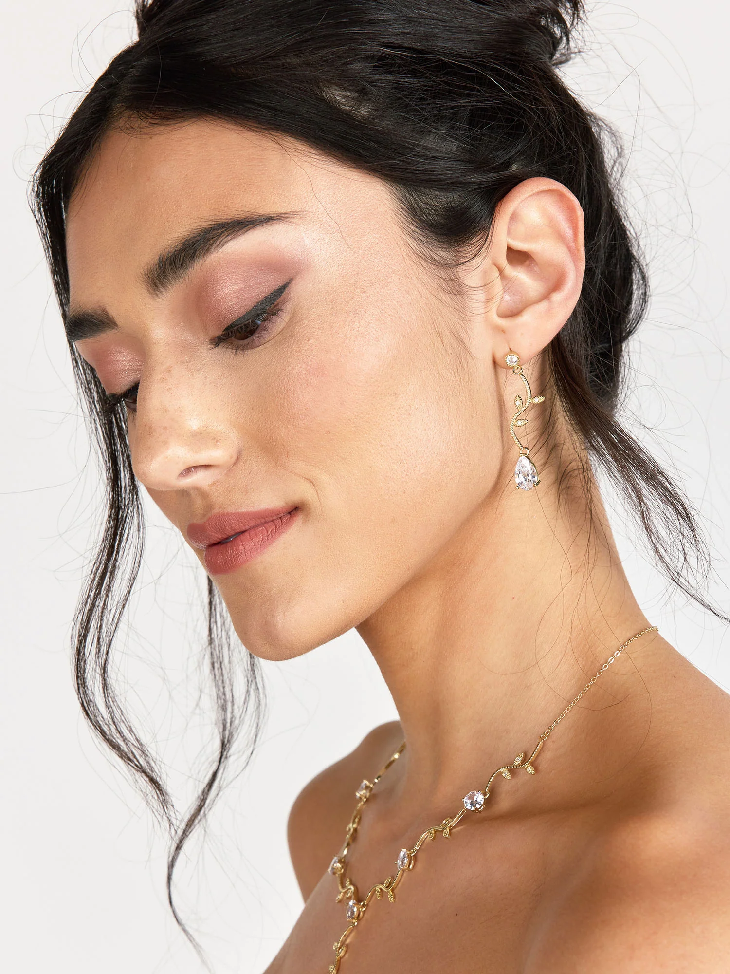 Teardrop Floral Earrings - Image 4