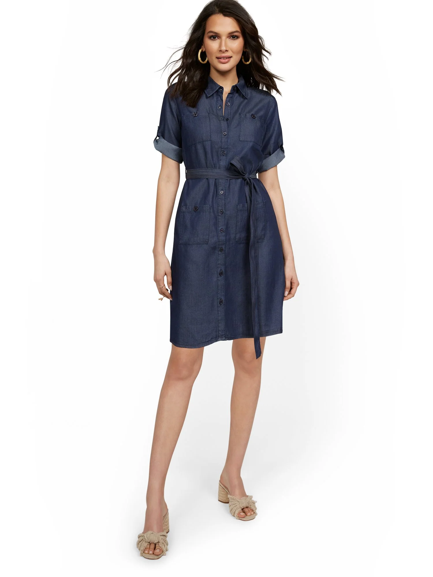 Tencel Four-Pocket Shirtdress - Image 6