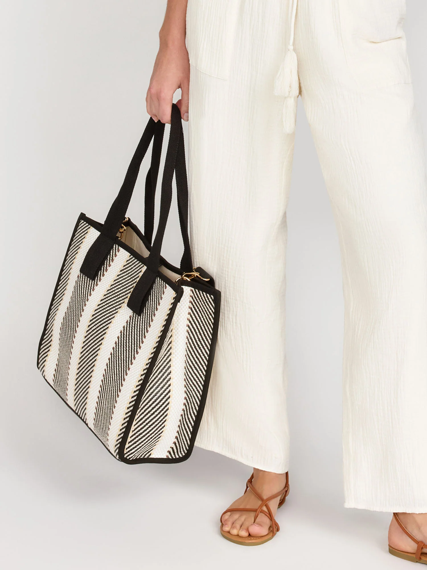 Moda Luxe Textured Canvas Two-Tone Plaid Book Bag - Brands We Love - Image 5