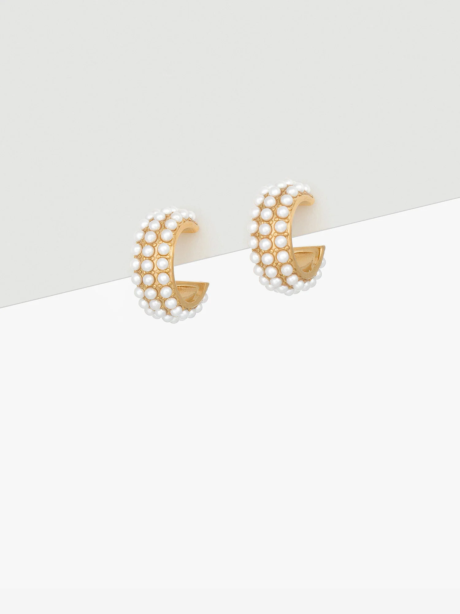 Simone The Label Three Row Pearl Statement Earrings - Brands We Love - Image 2